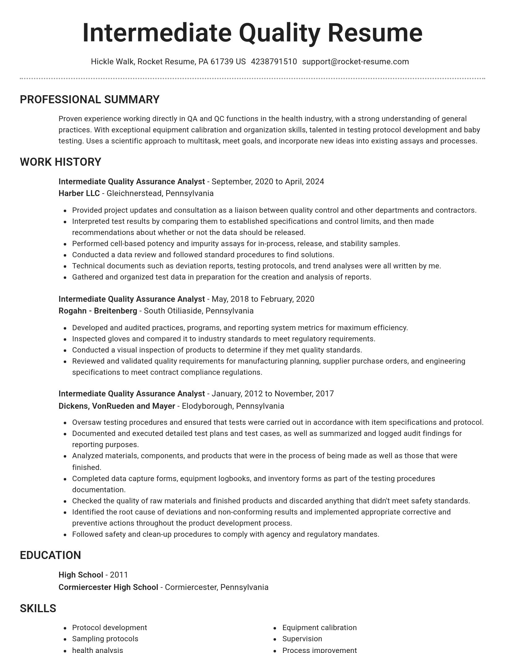 Brilliant resume template