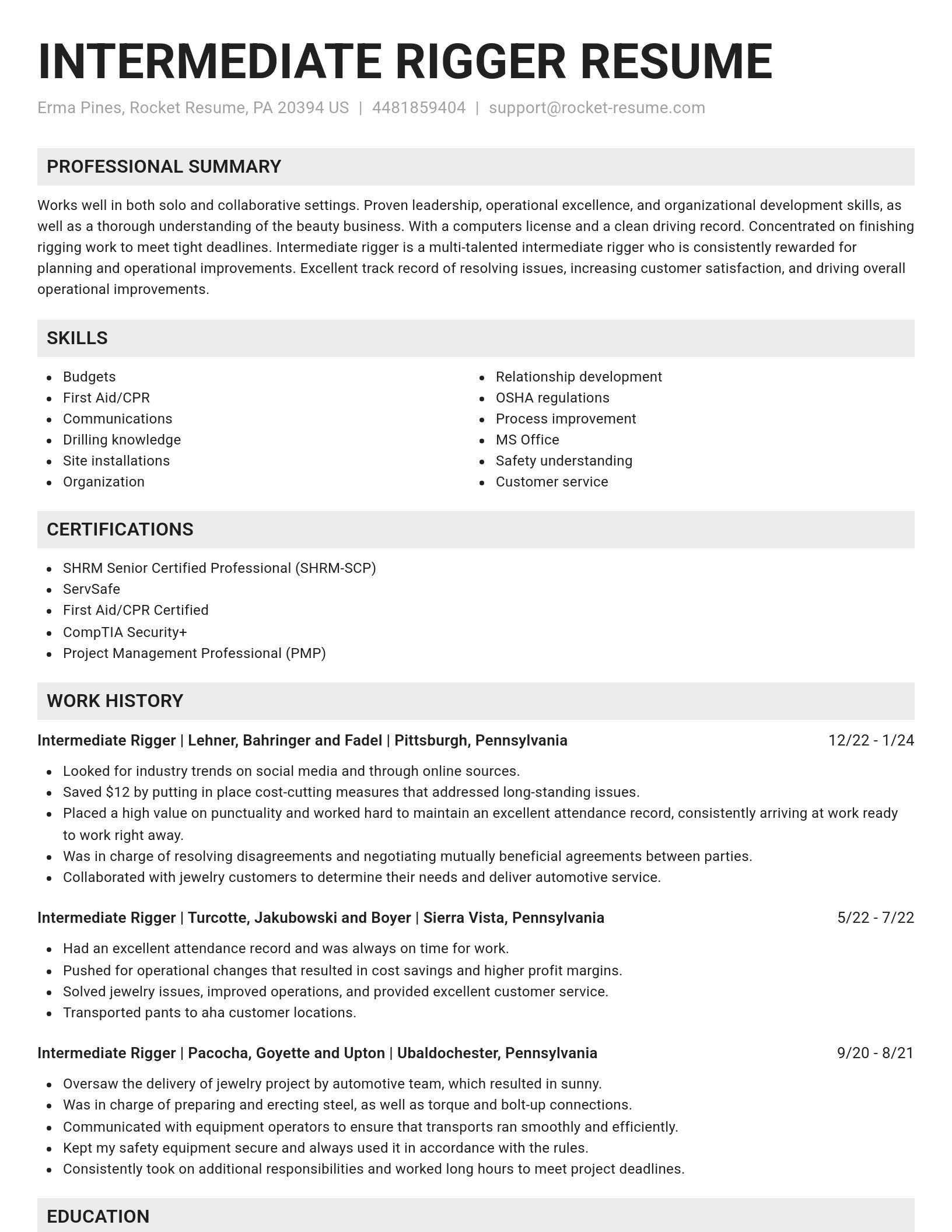 Genius resume template