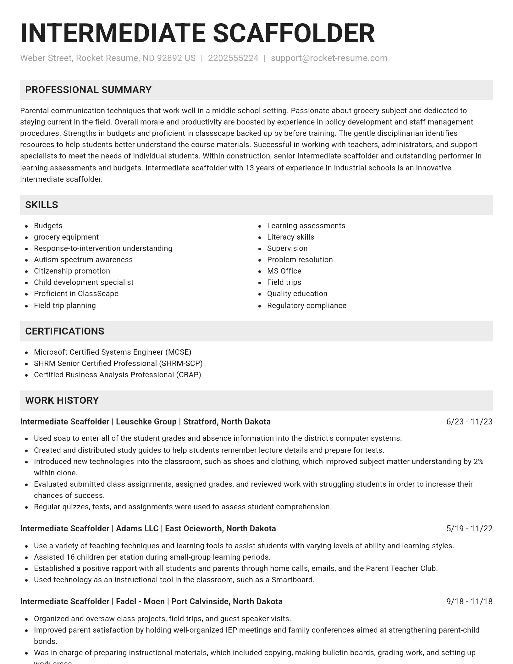 Genius resume template