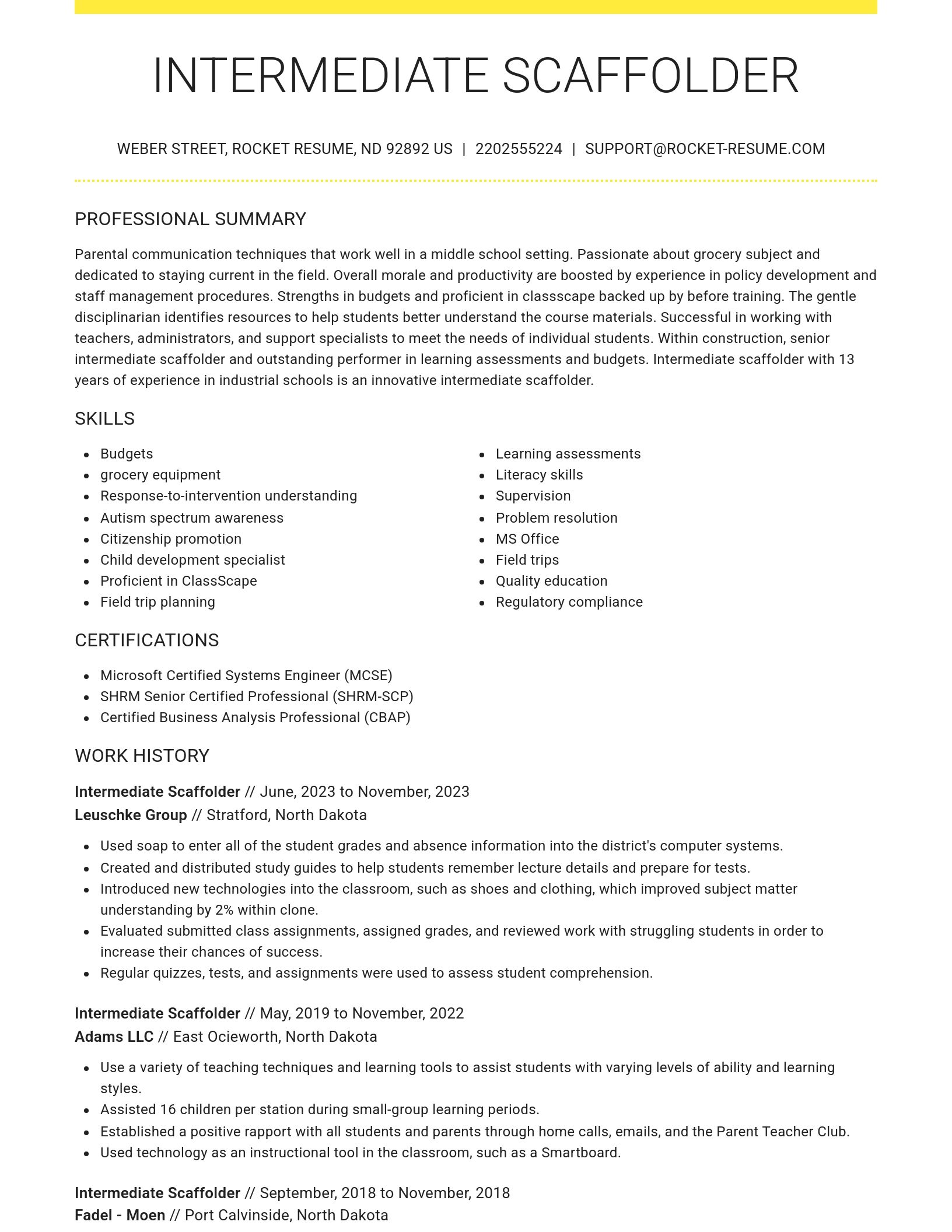 Grand resume template