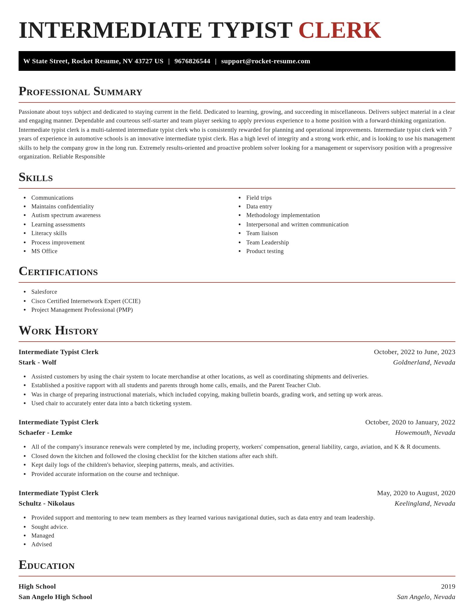 Exquisite resume template
