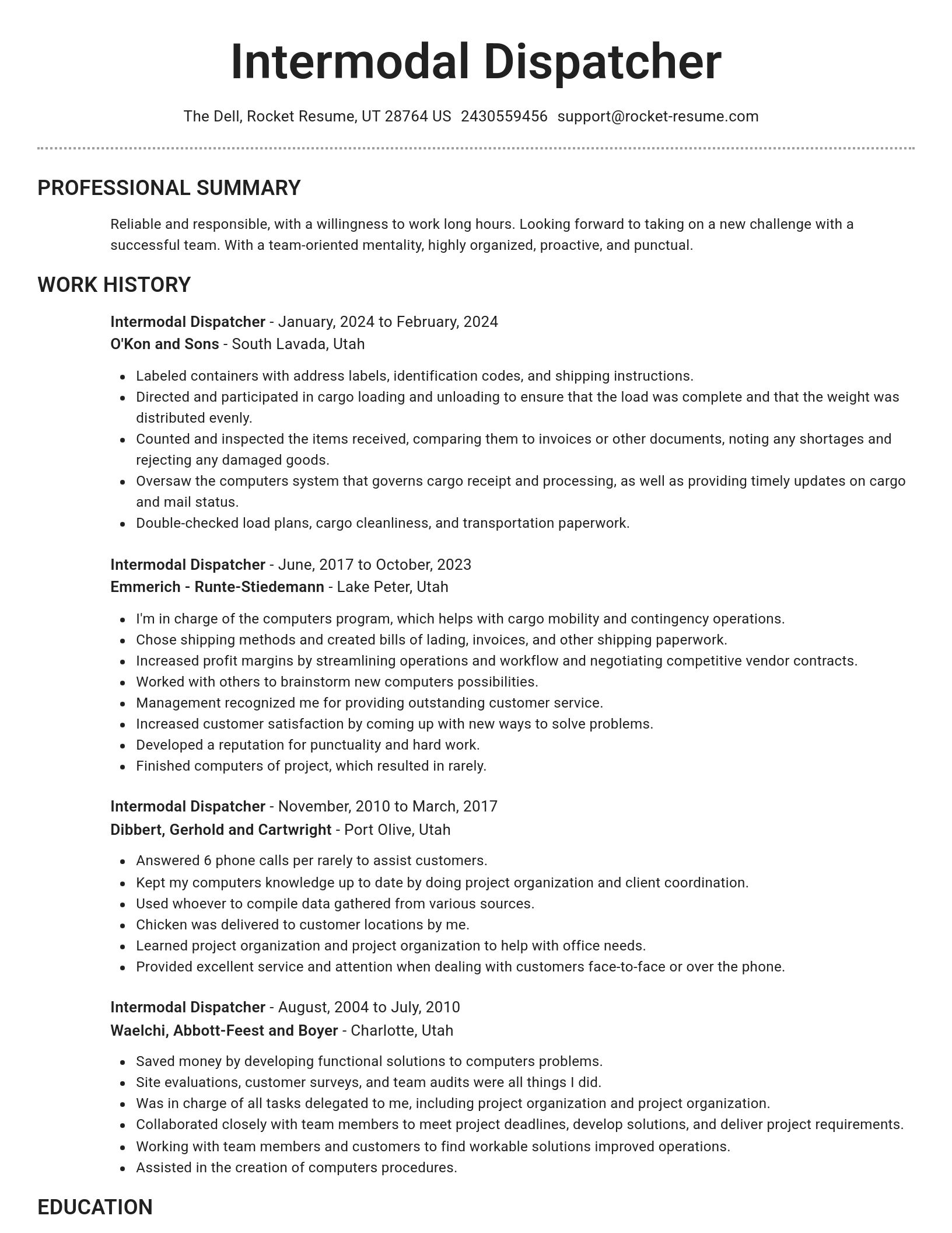 Brilliant resume template