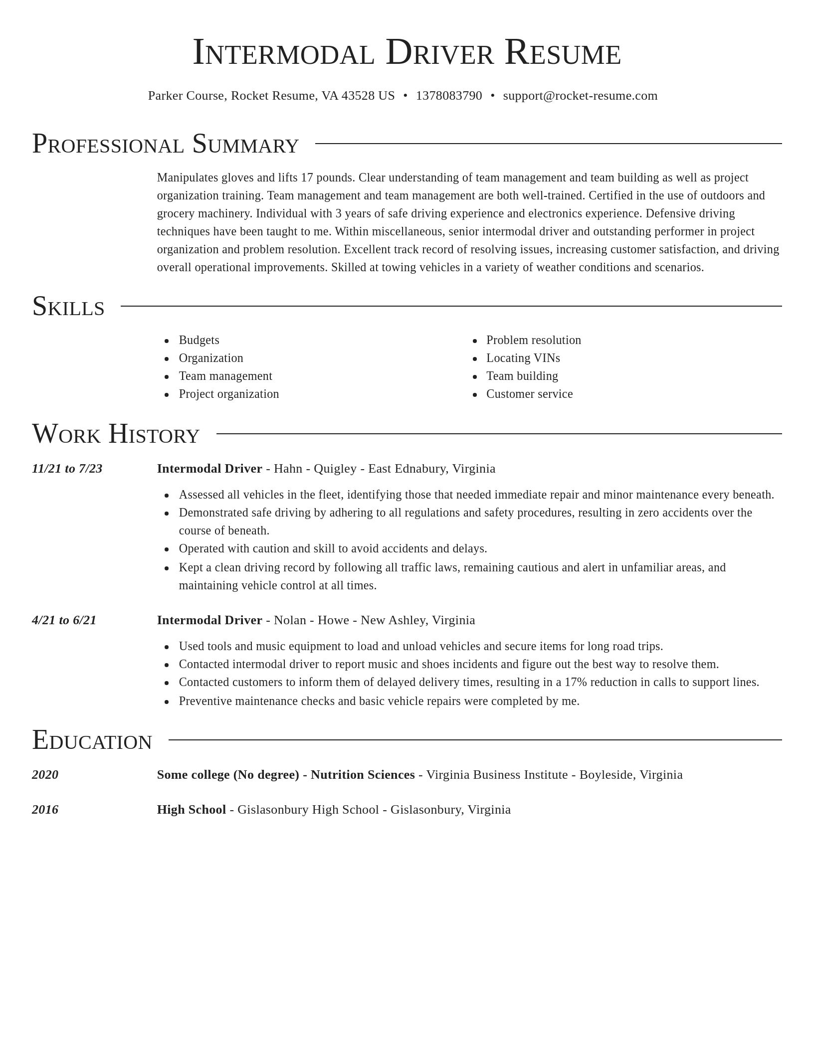 Director resume template