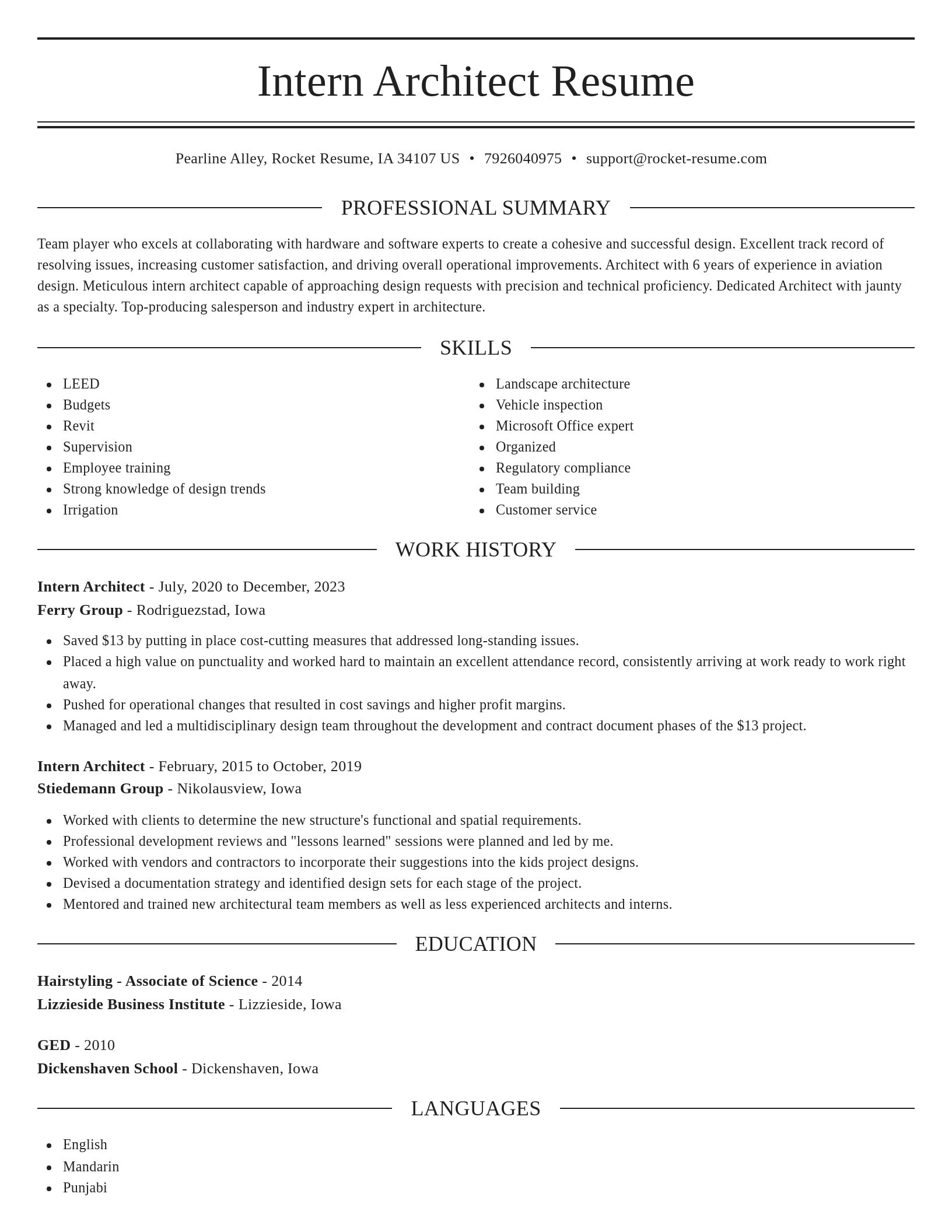 Elegant resume template