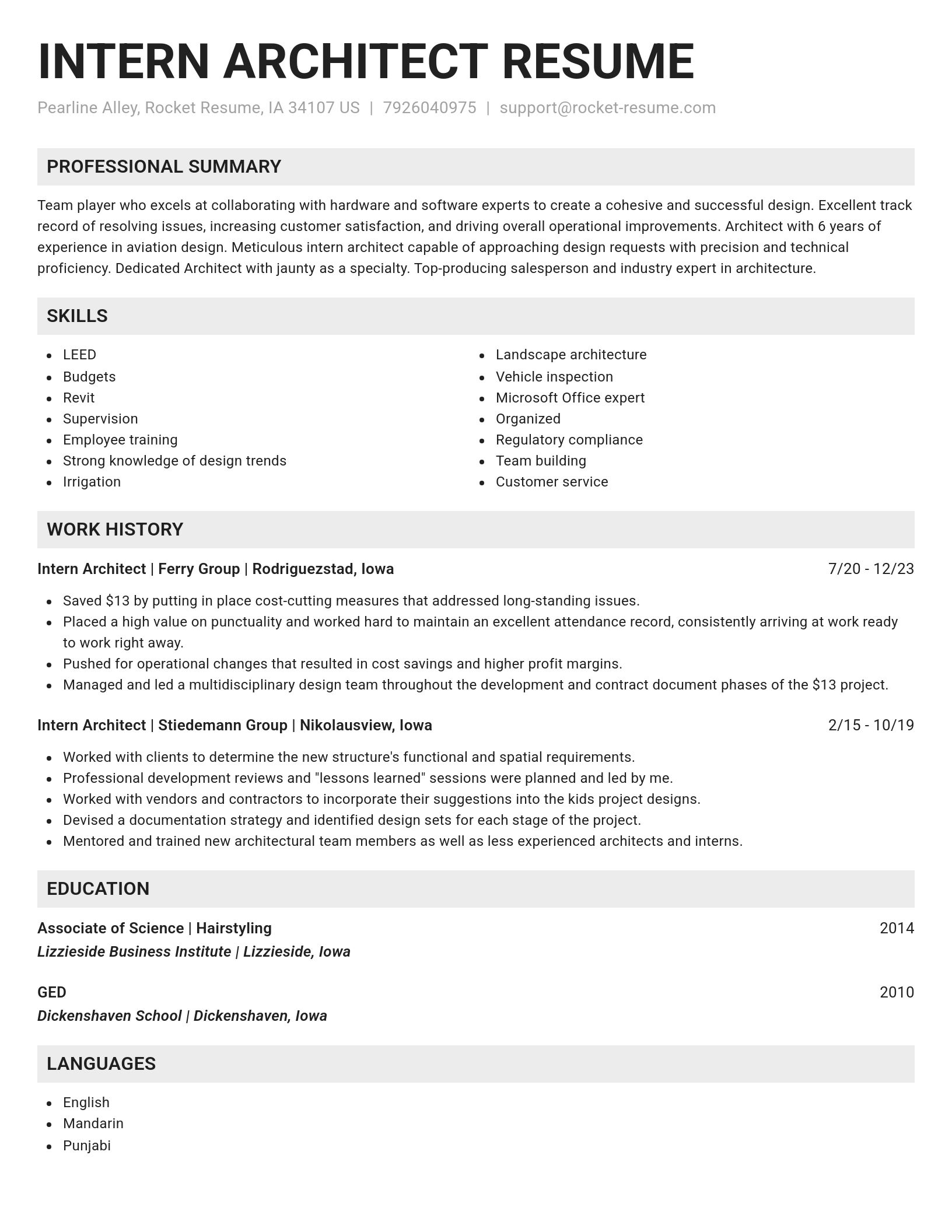 Genius resume template