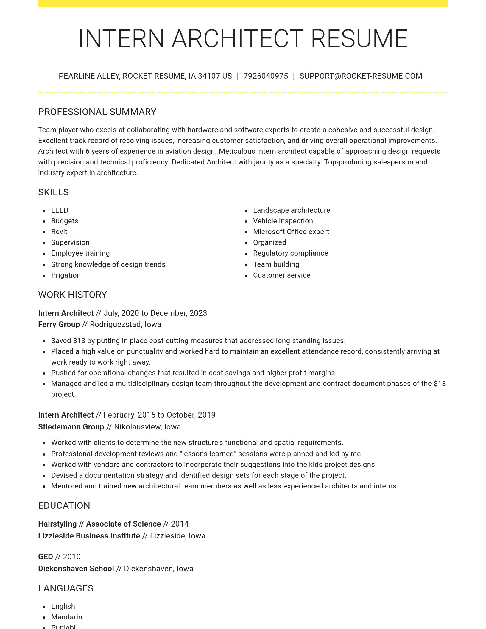 Grand resume template