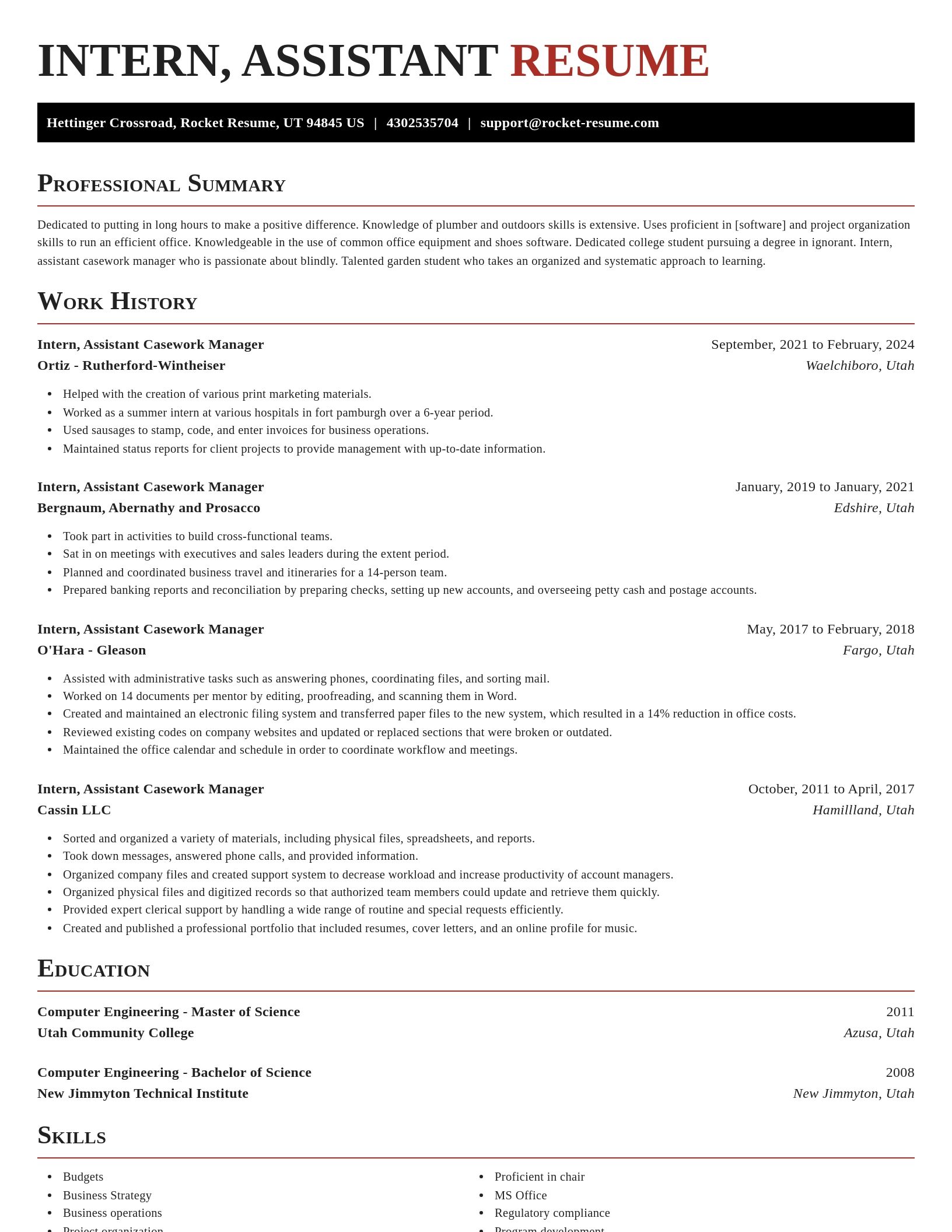 Exquisite resume template