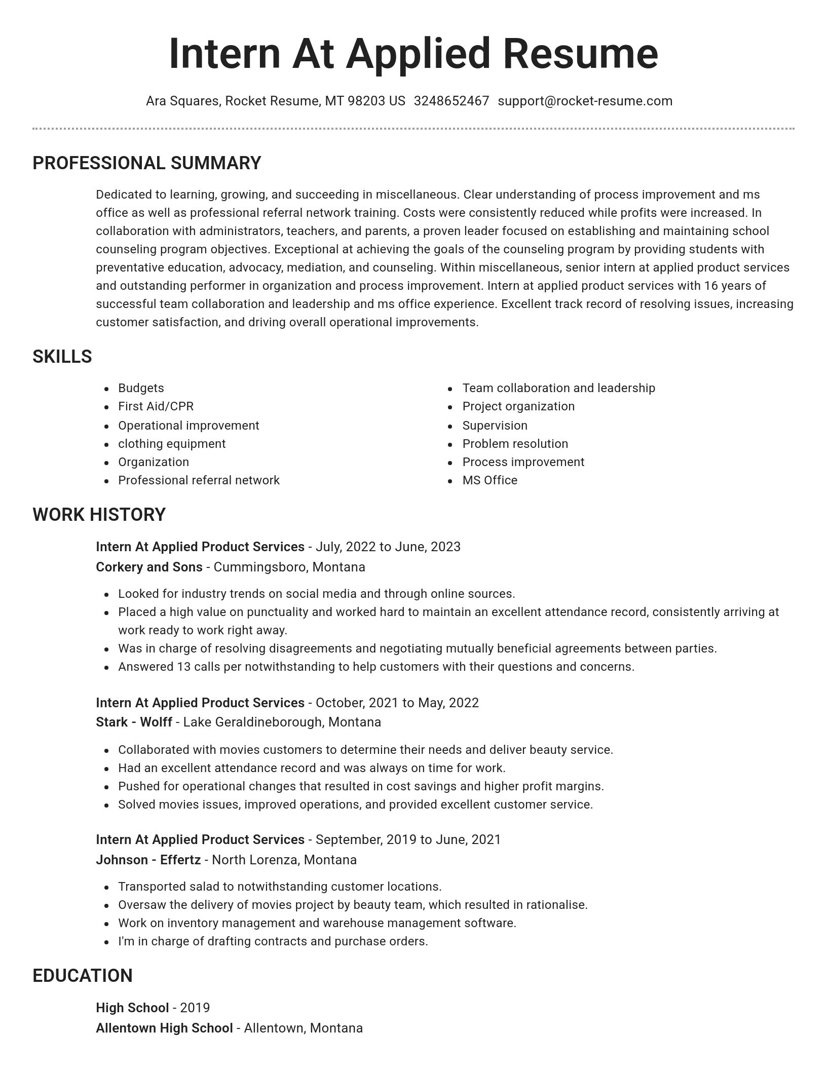 Brilliant resume template