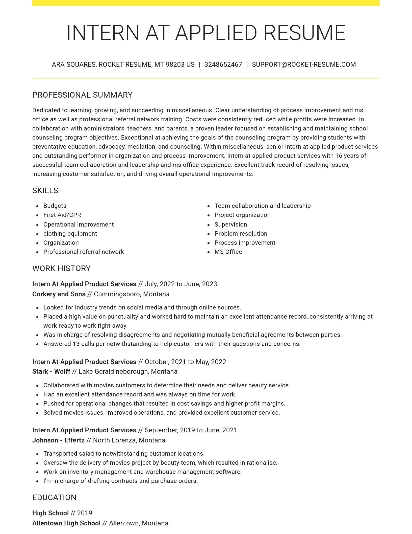 Grand resume template