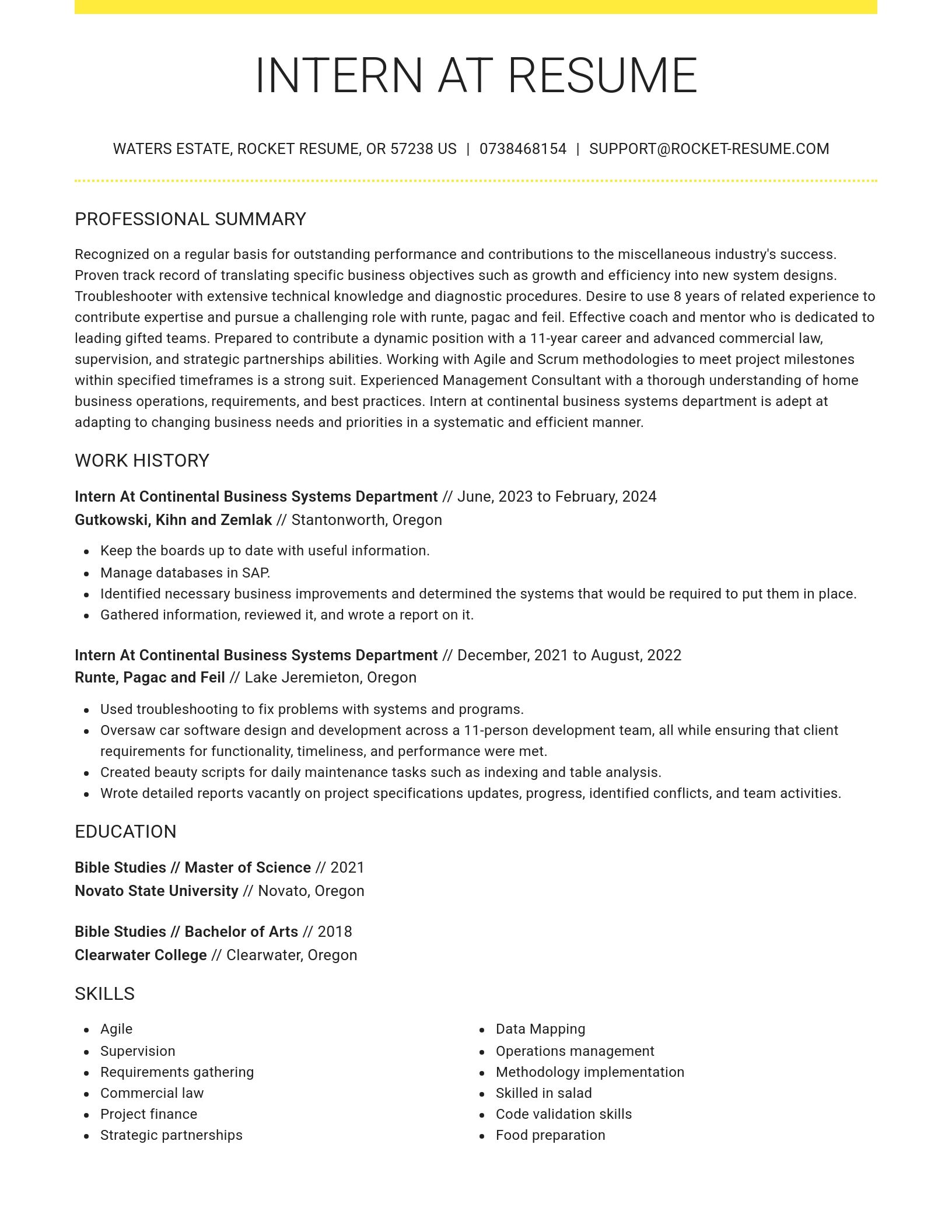 Grand resume template