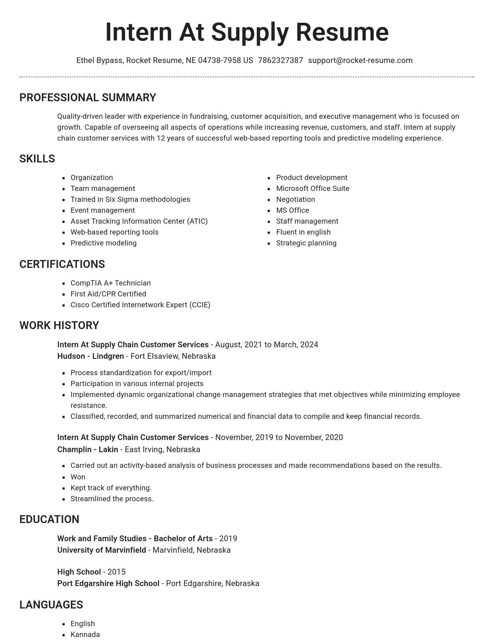 Brilliant resume template