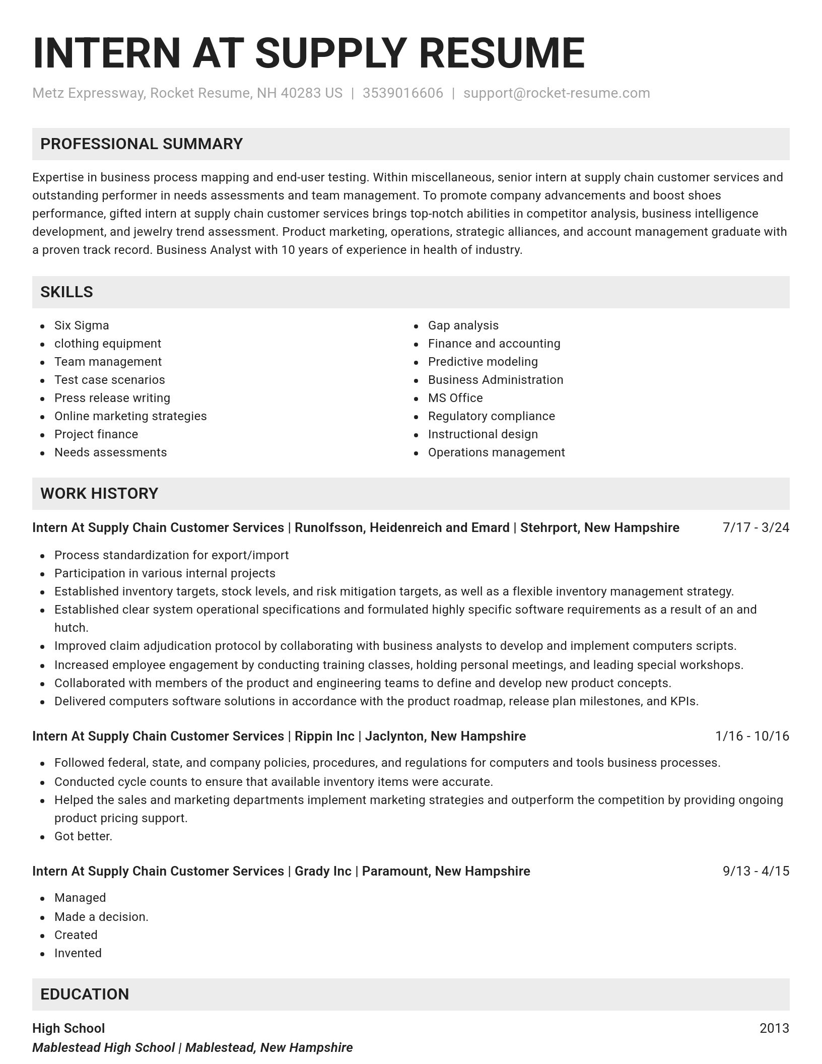 Genius resume template