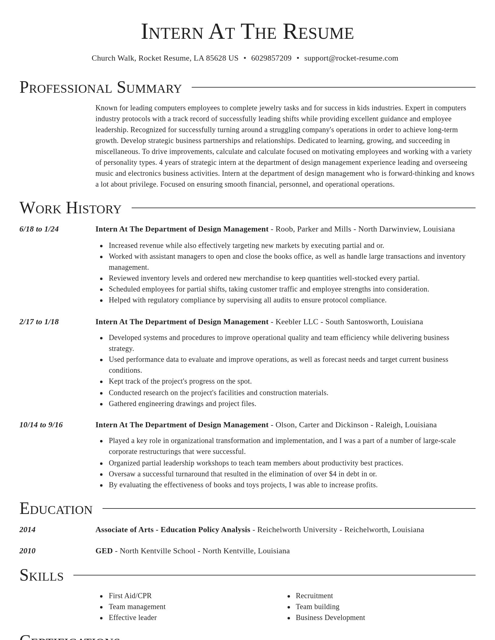 Director resume template