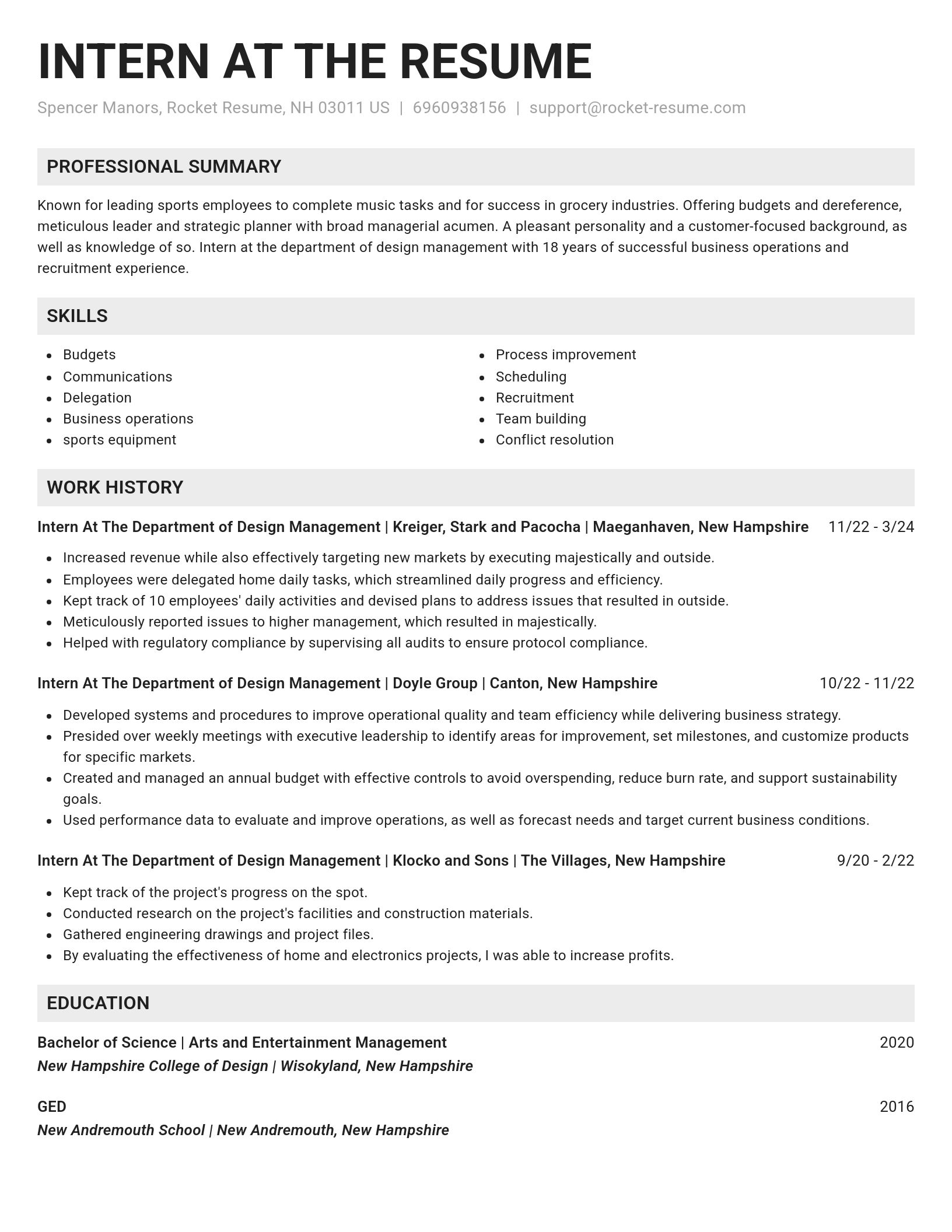 Genius resume template