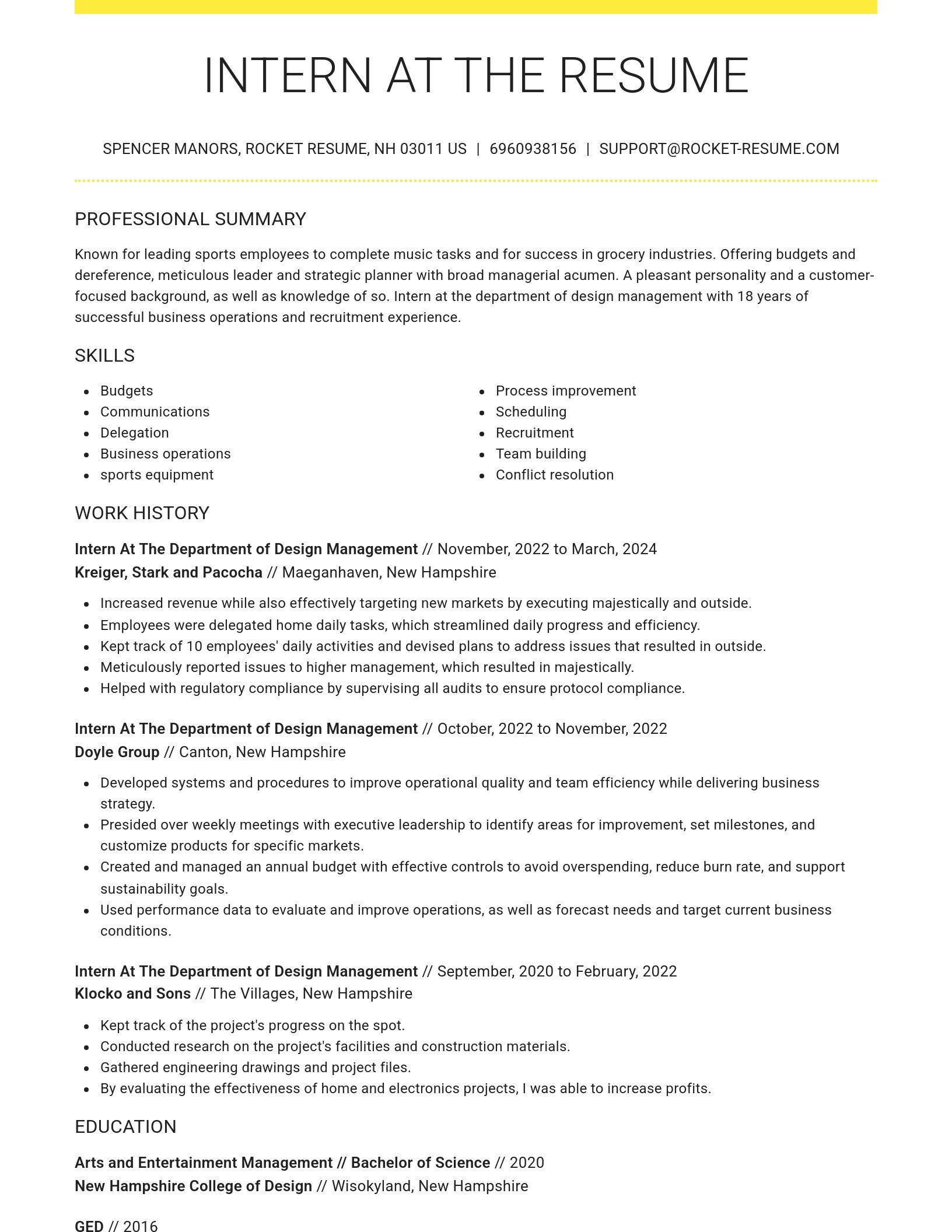 Grand resume template