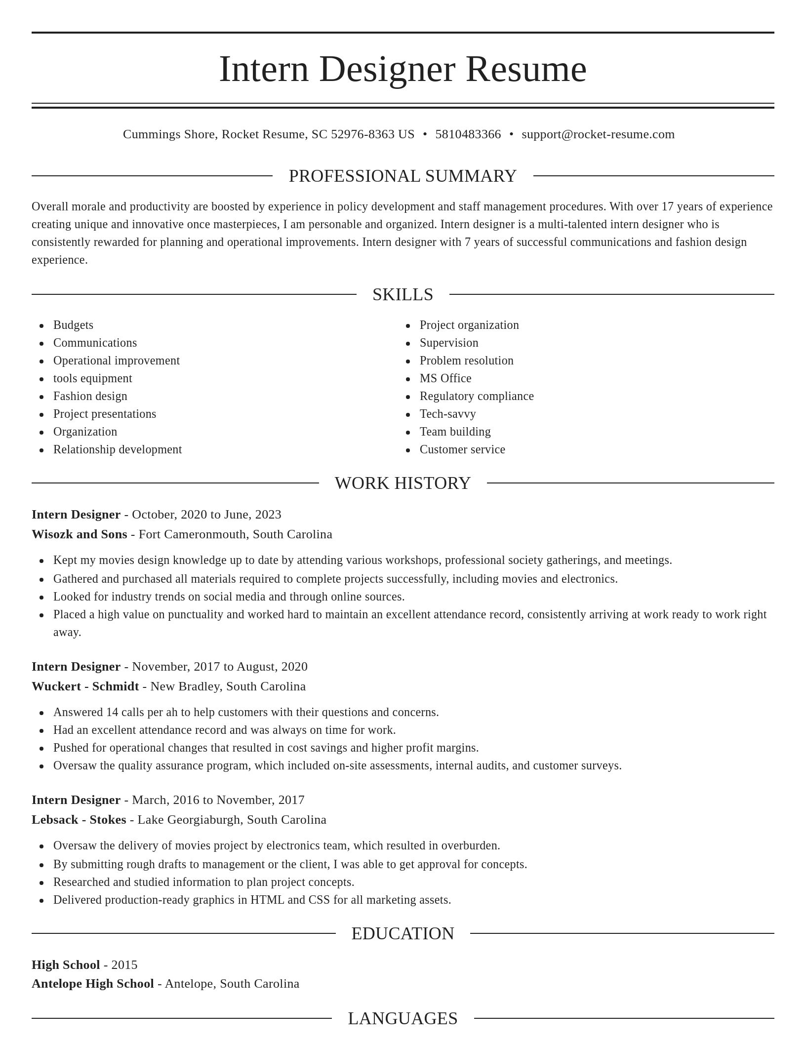 Elegant resume template