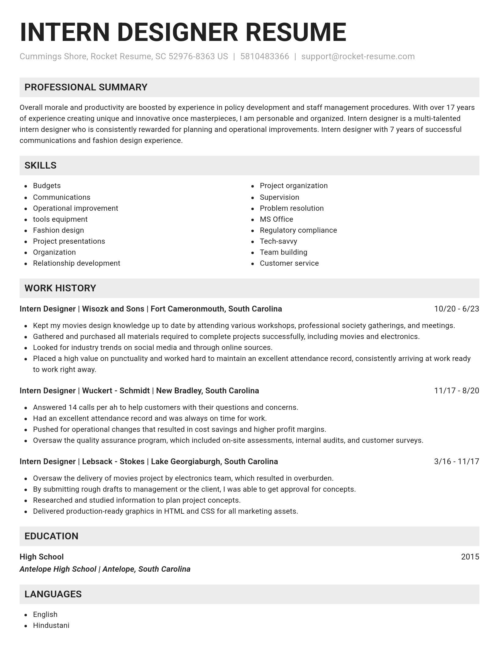 Genius resume template