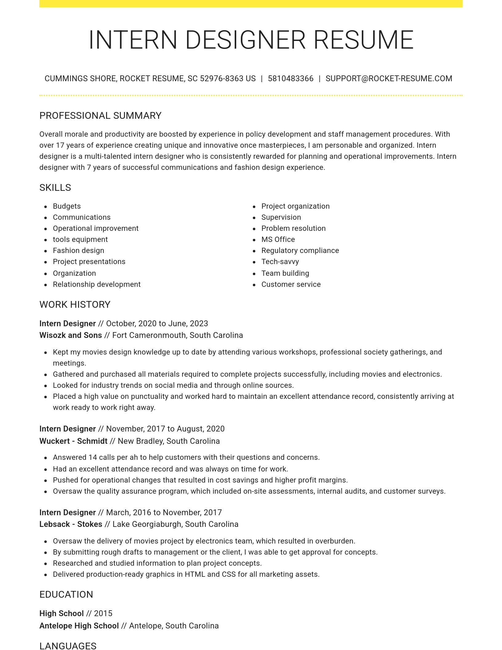 Grand resume template