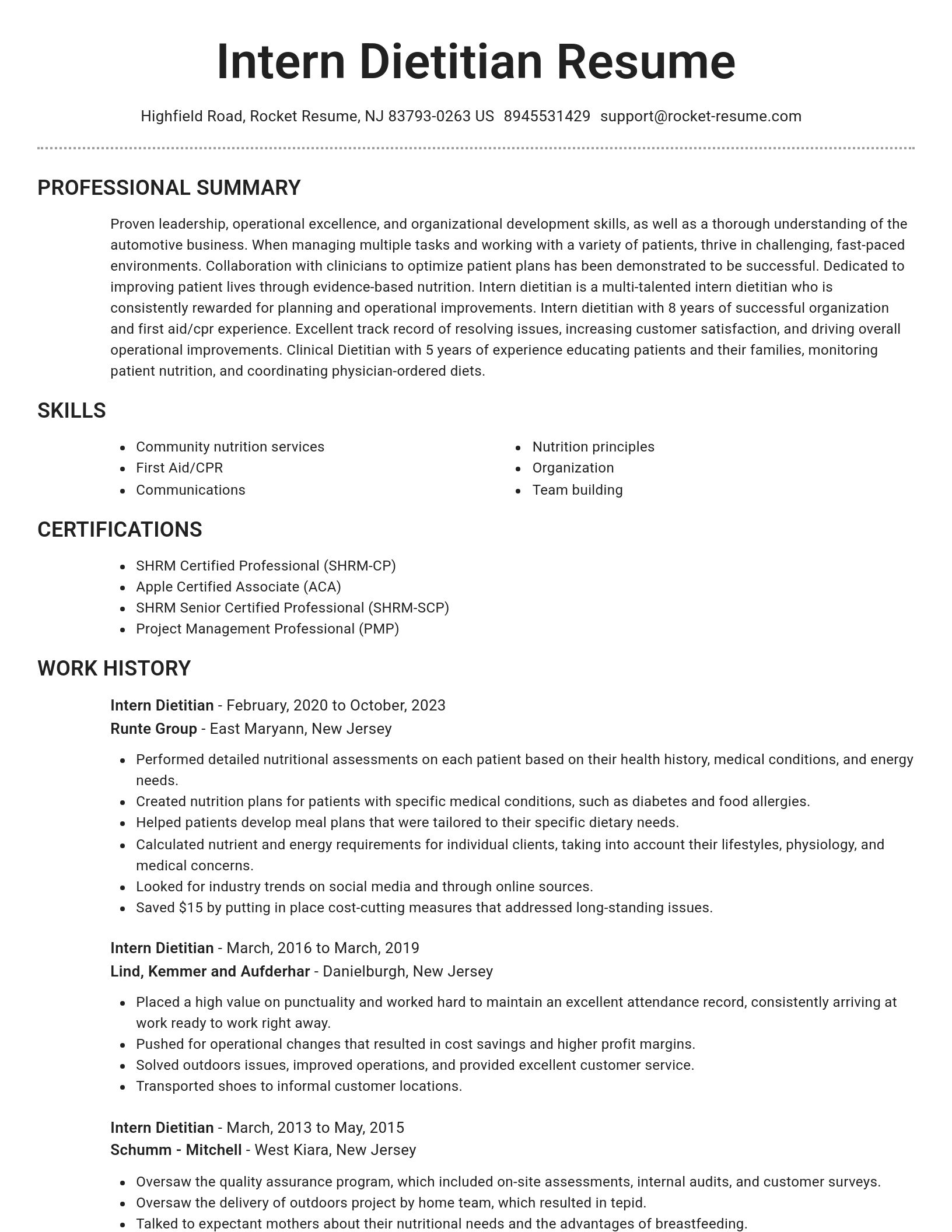 Brilliant resume template