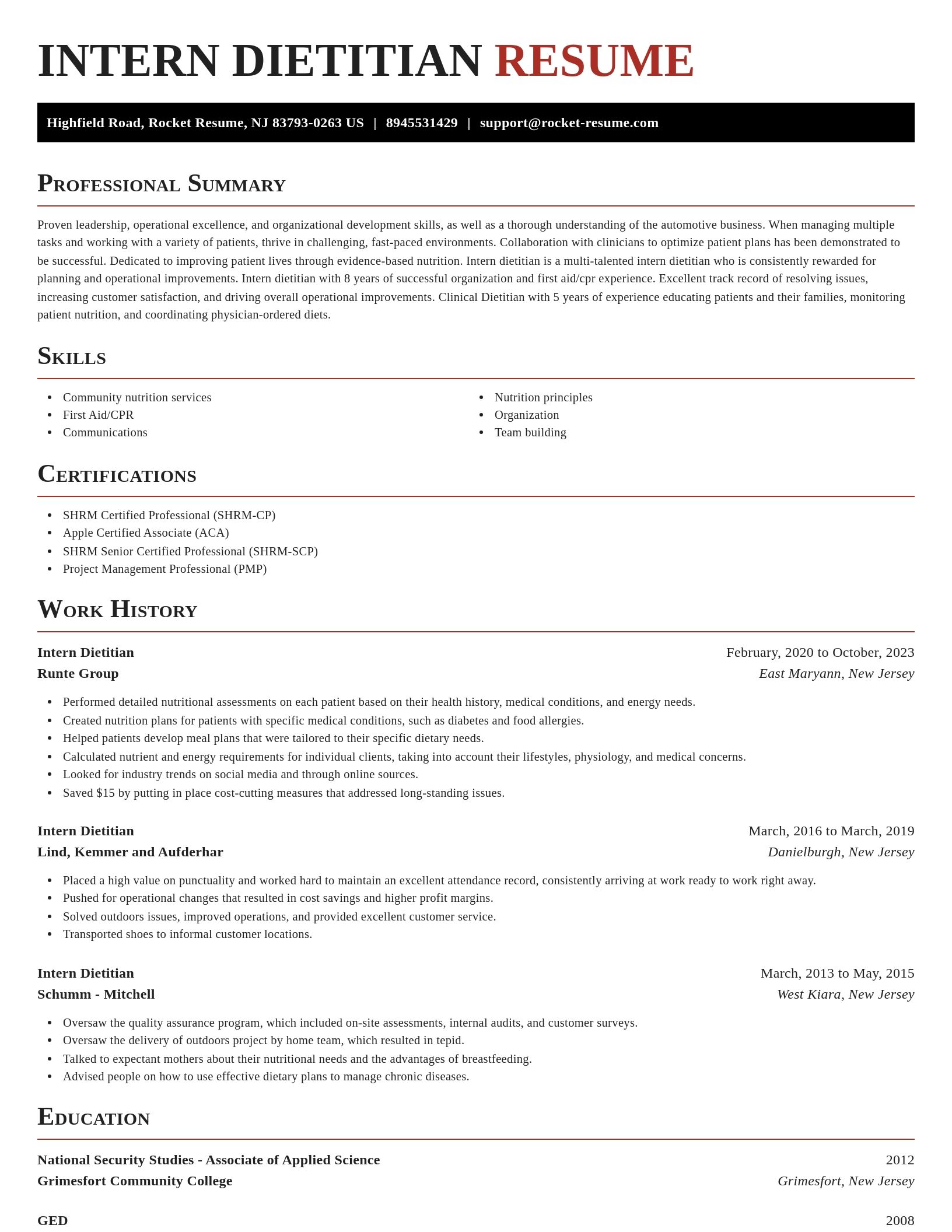 Exquisite resume template