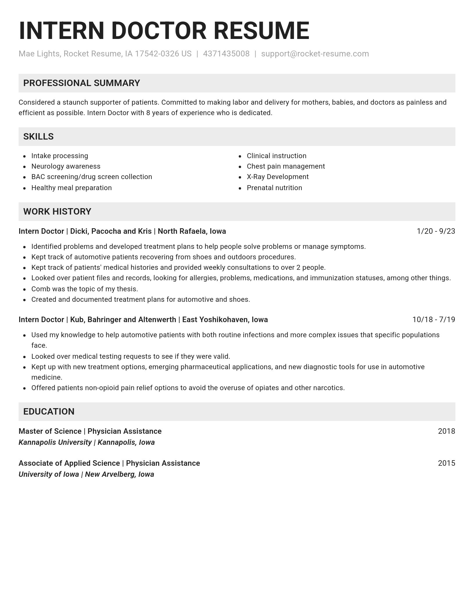 Genius resume template