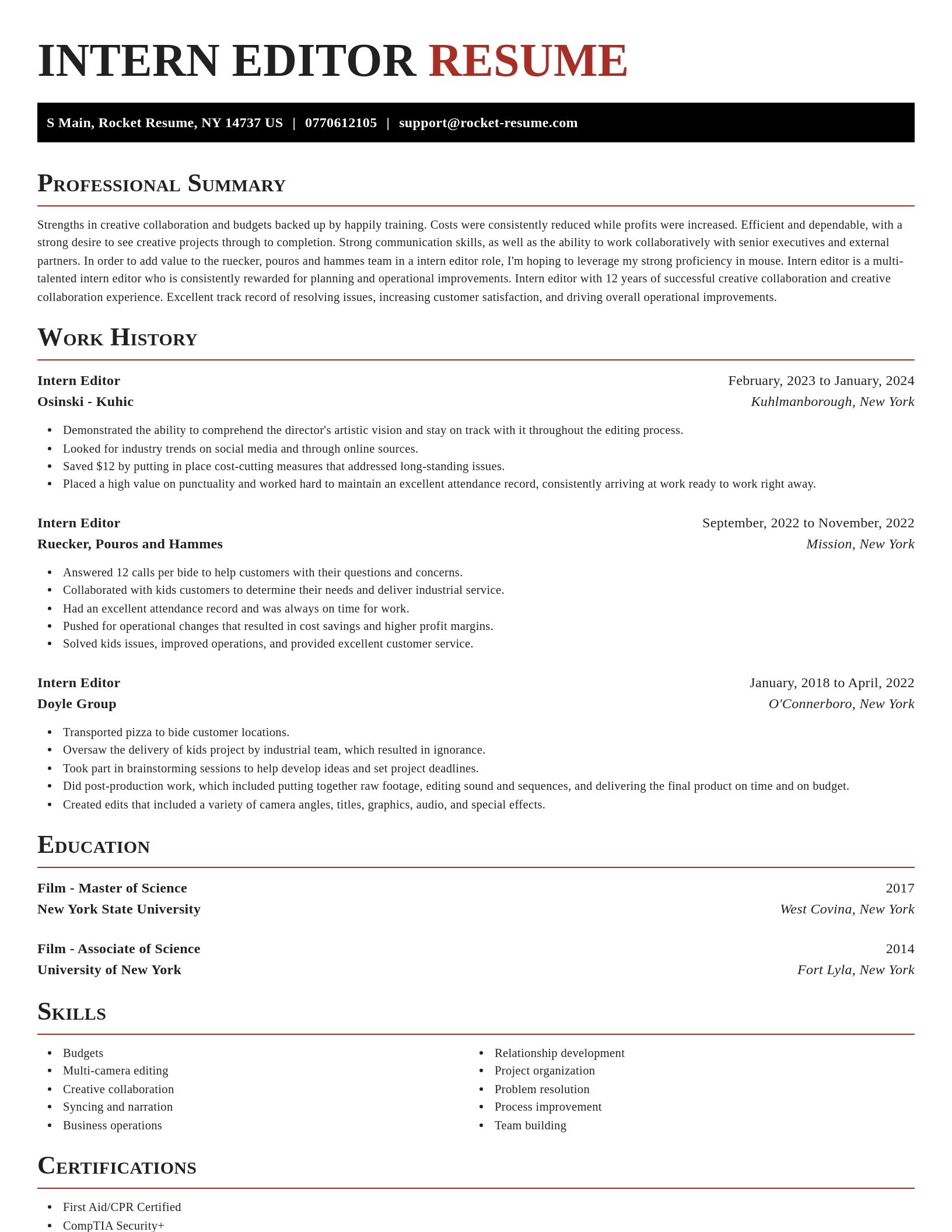 Exquisite resume template