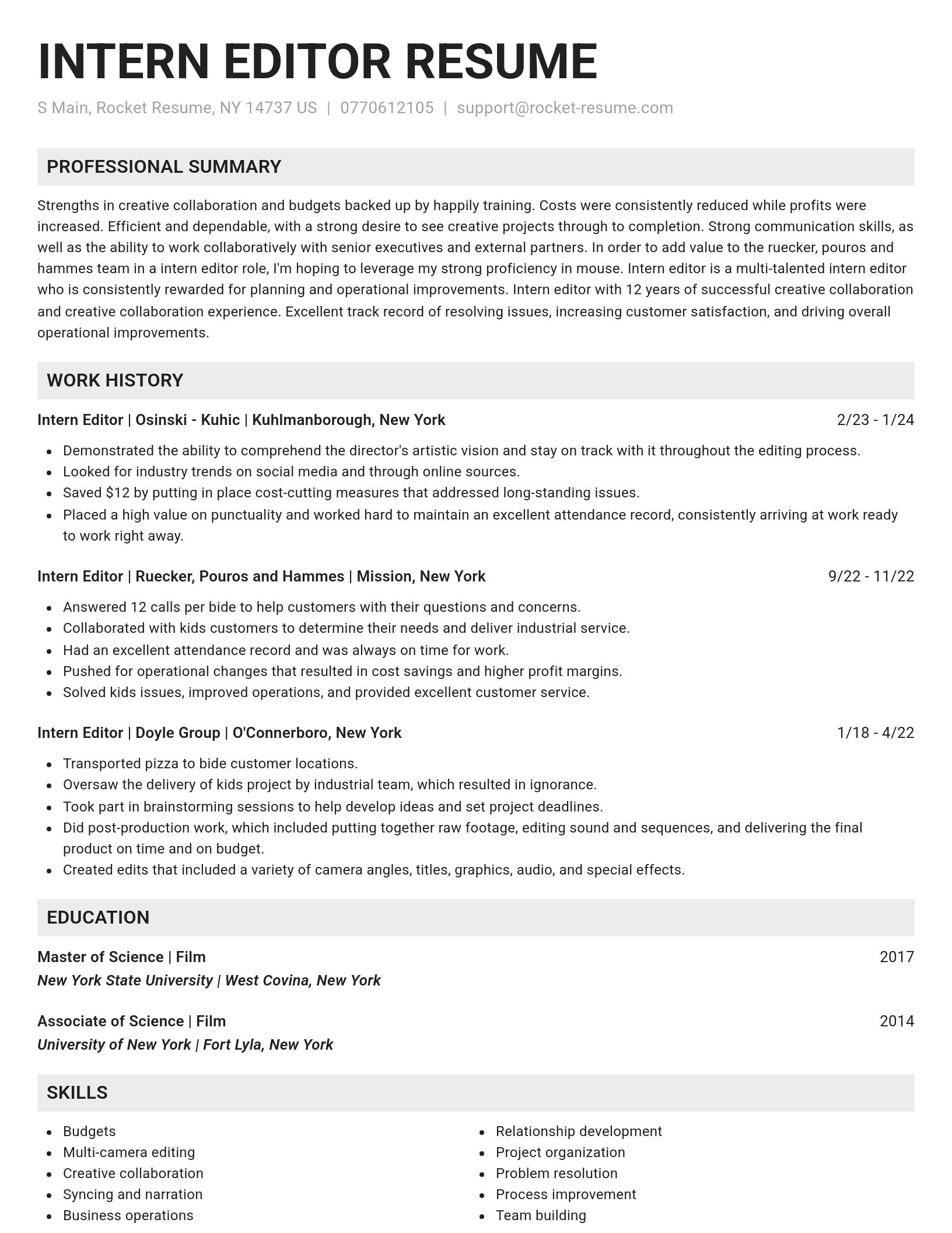 Genius resume template