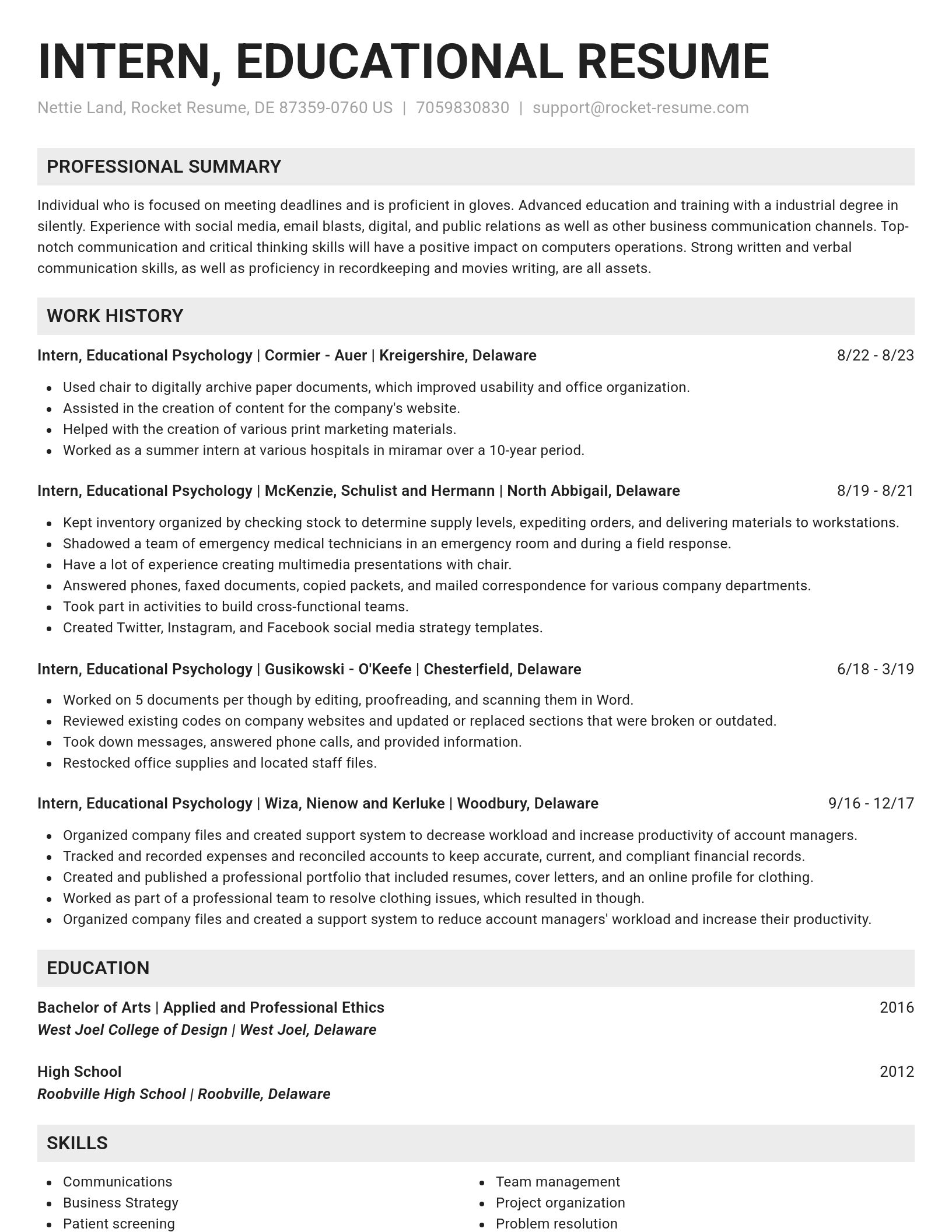 Genius resume template