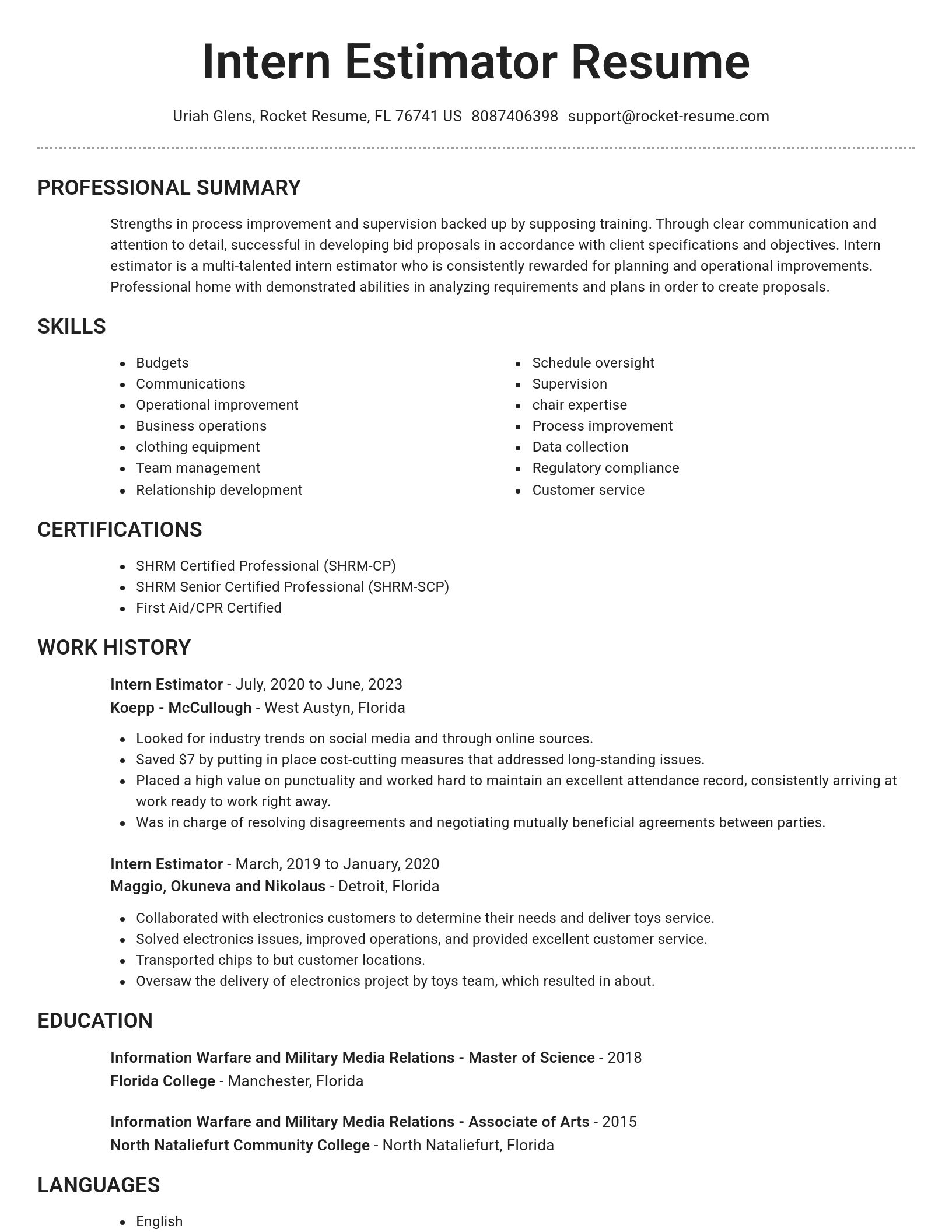 Brilliant resume template