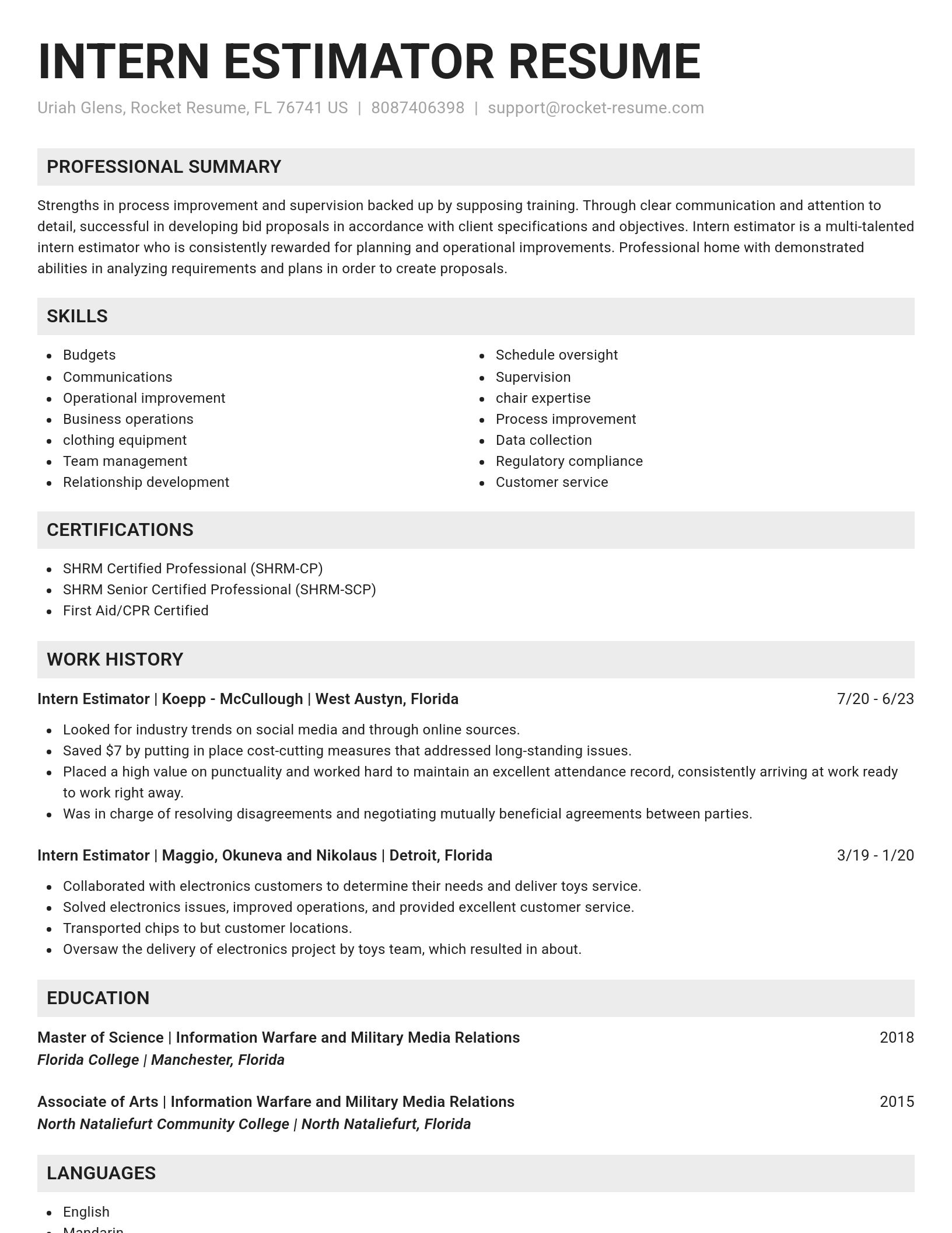 Genius resume template