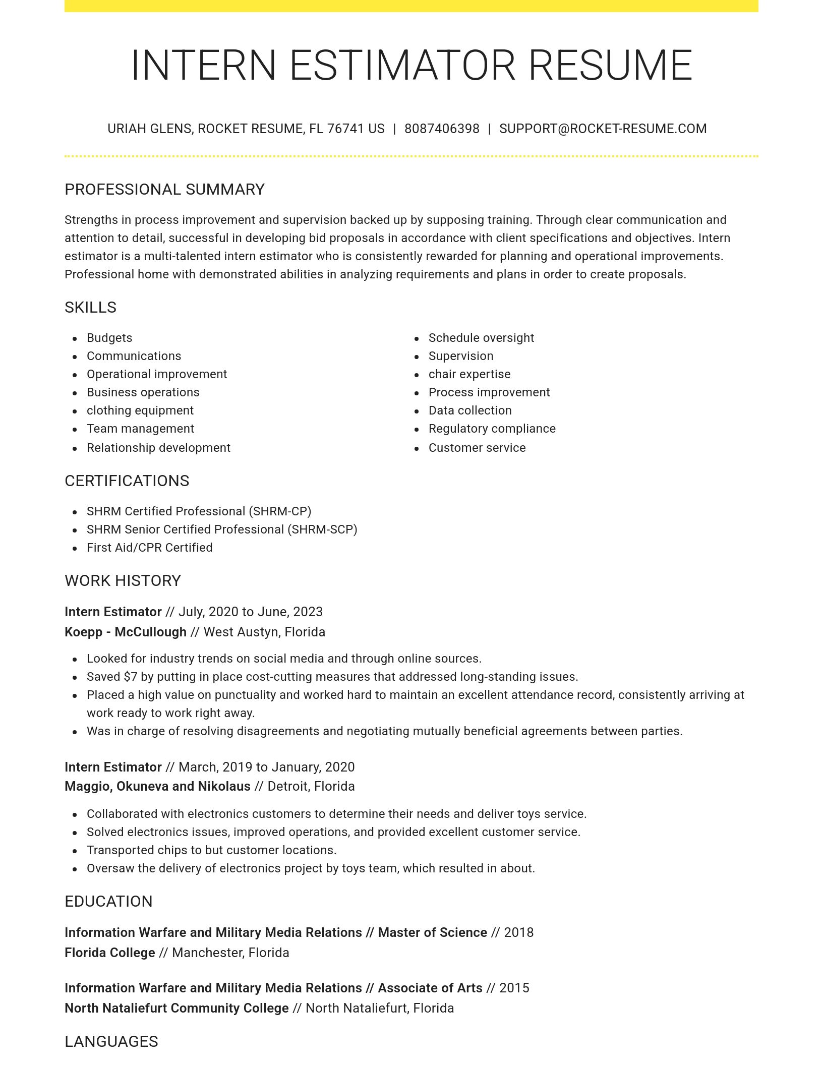 Grand resume template