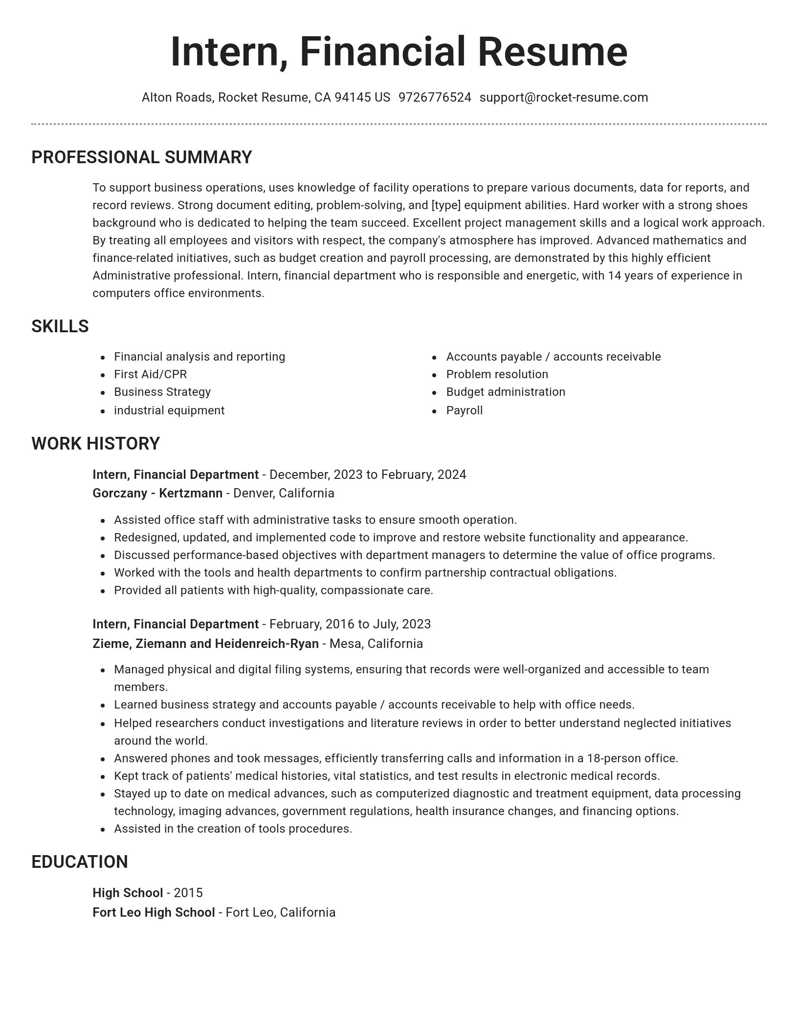 Brilliant resume template