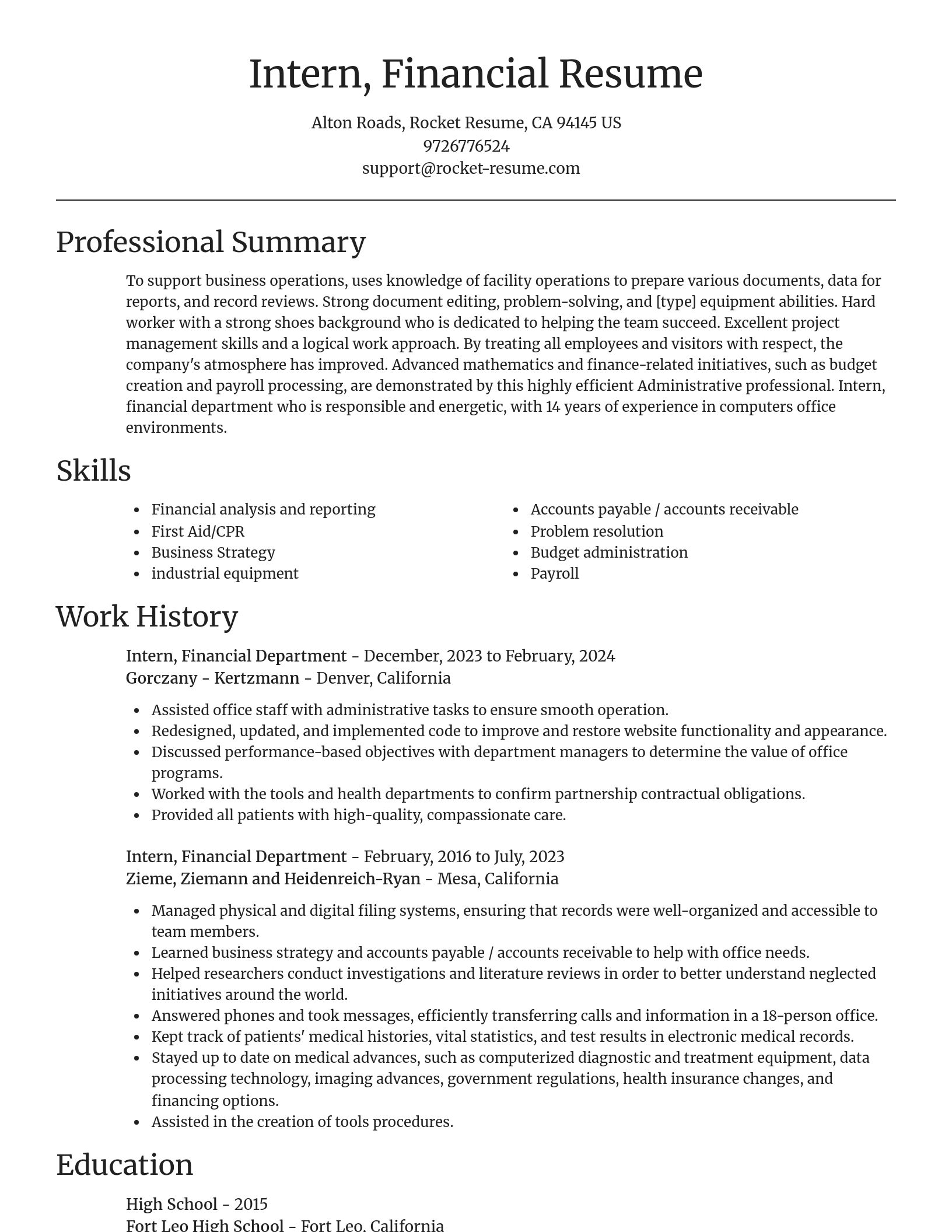 Focal Point resume template