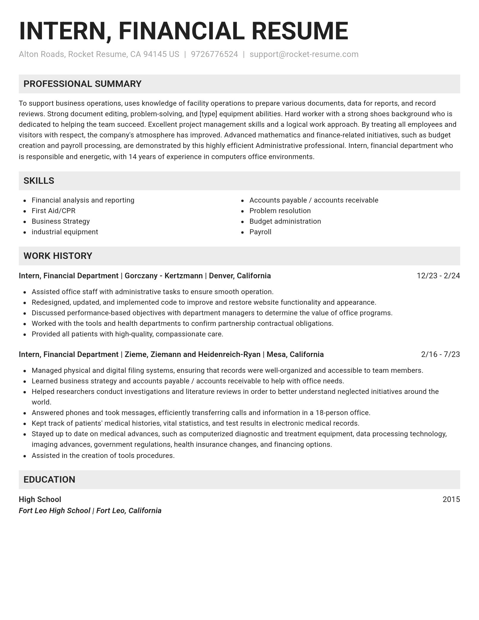 Genius resume template