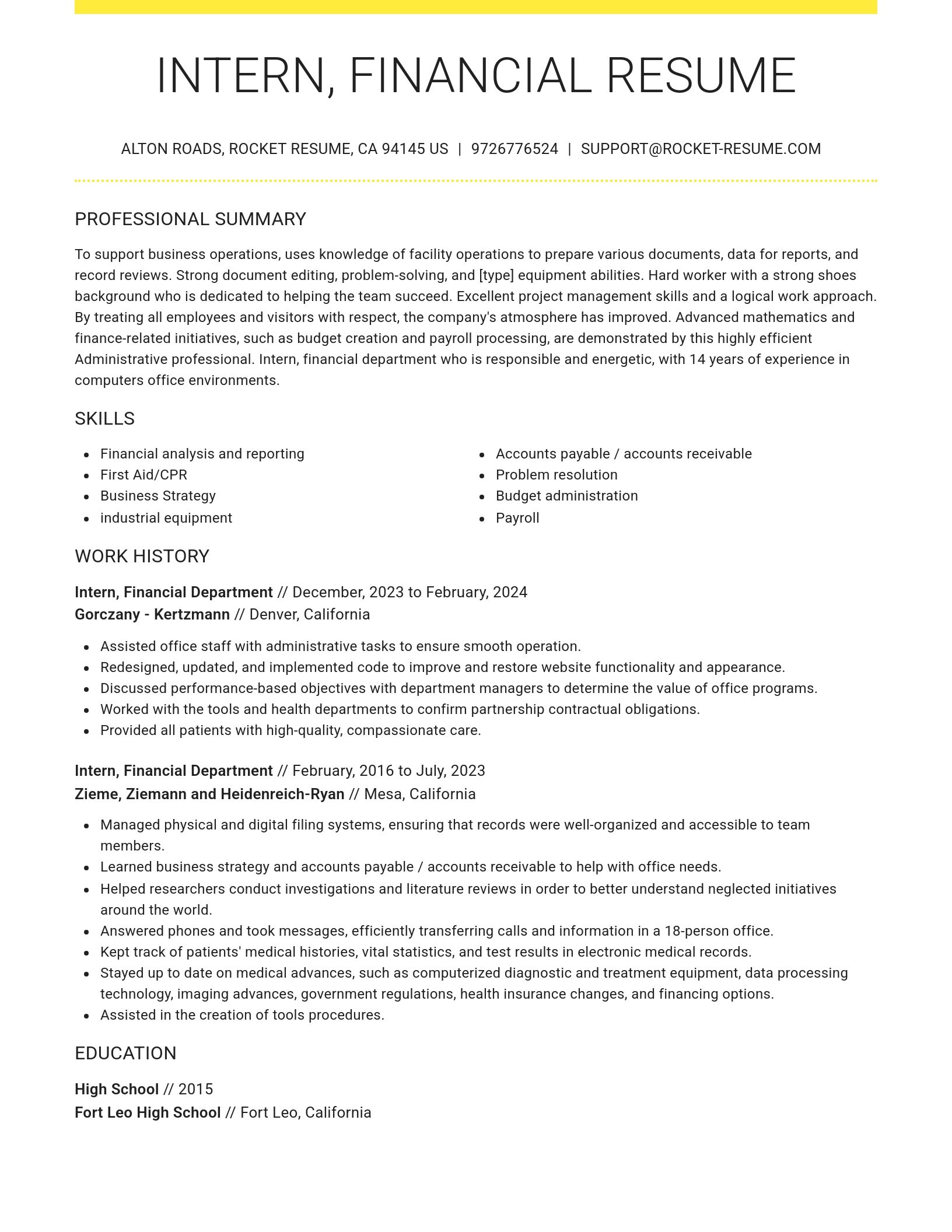 Grand resume template