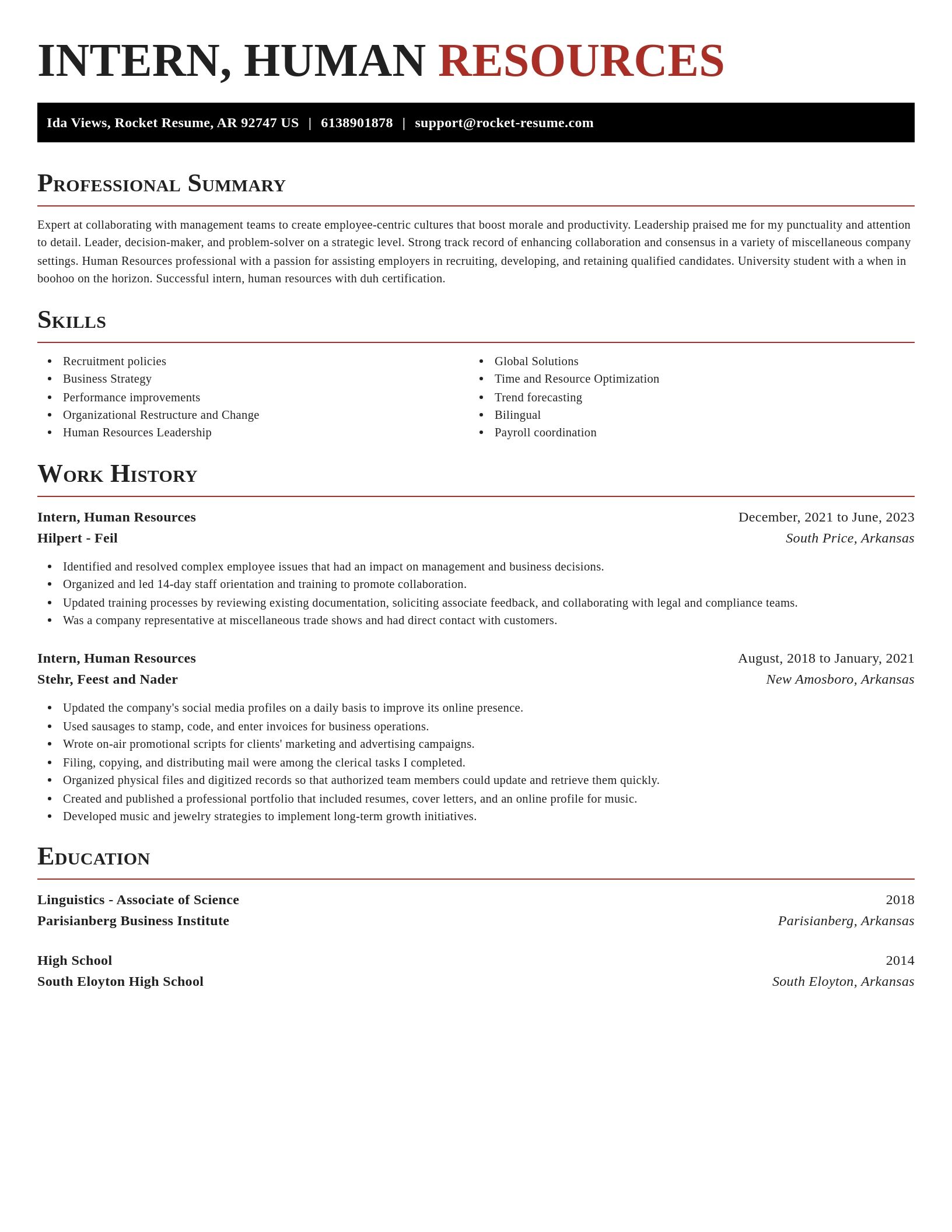 Exquisite resume template