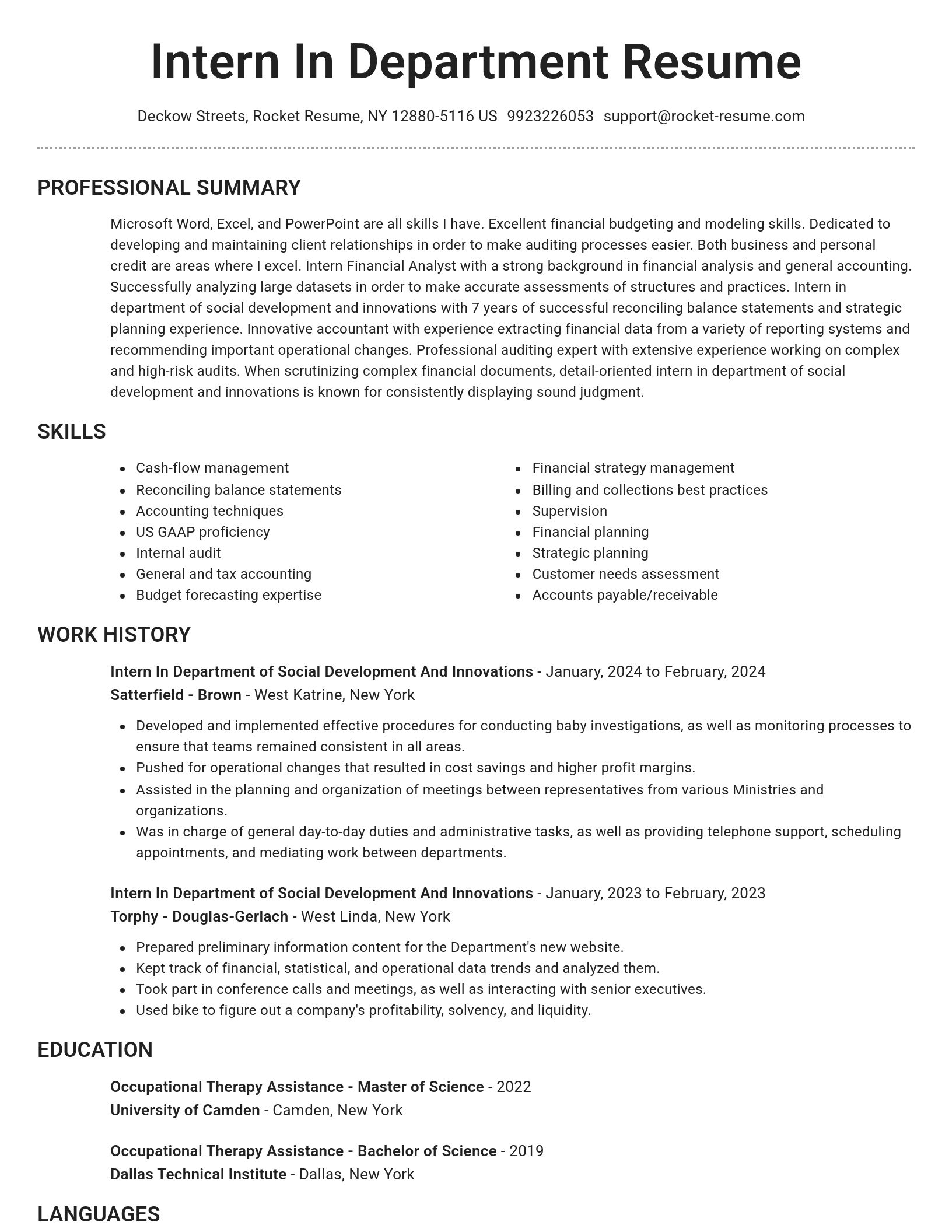 Brilliant resume template