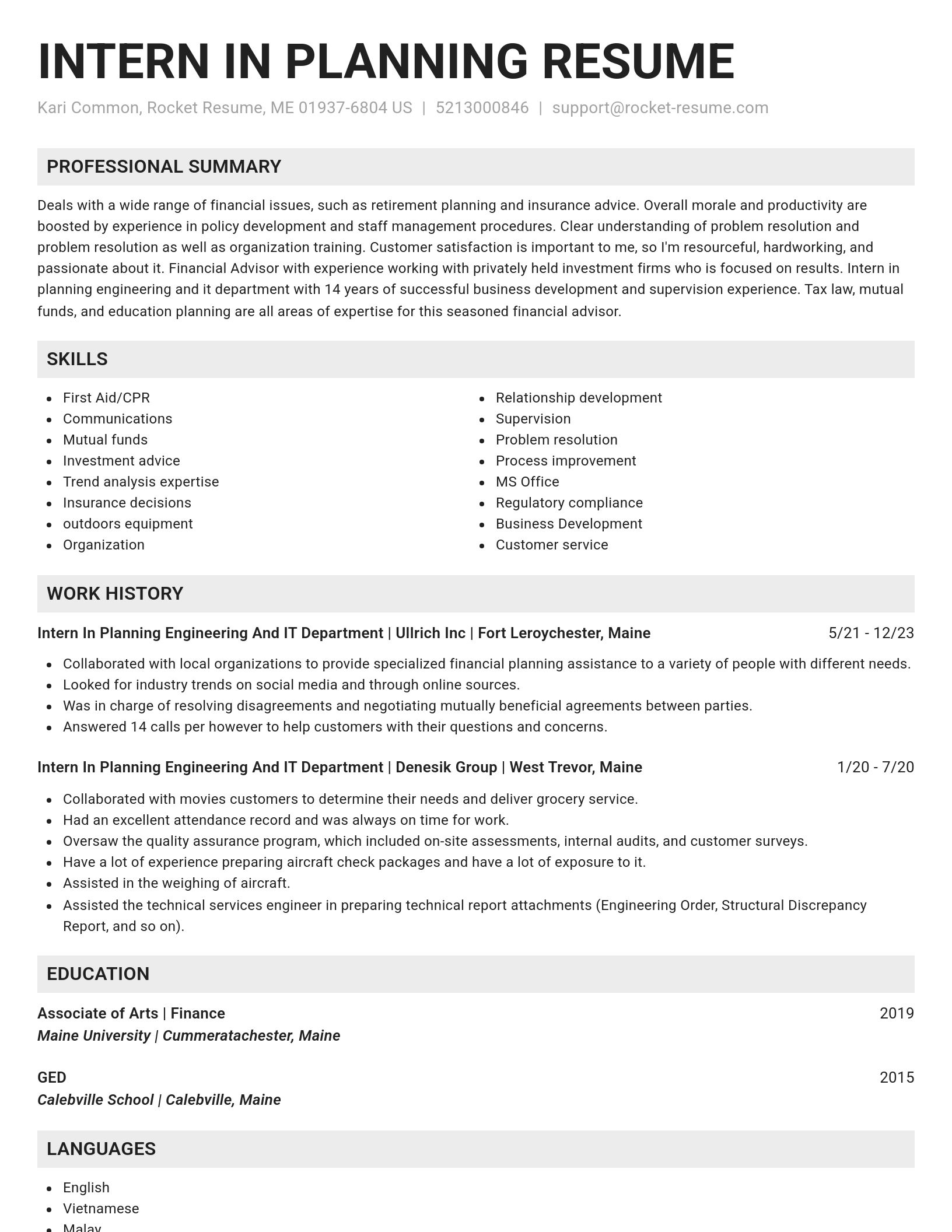 Genius resume template