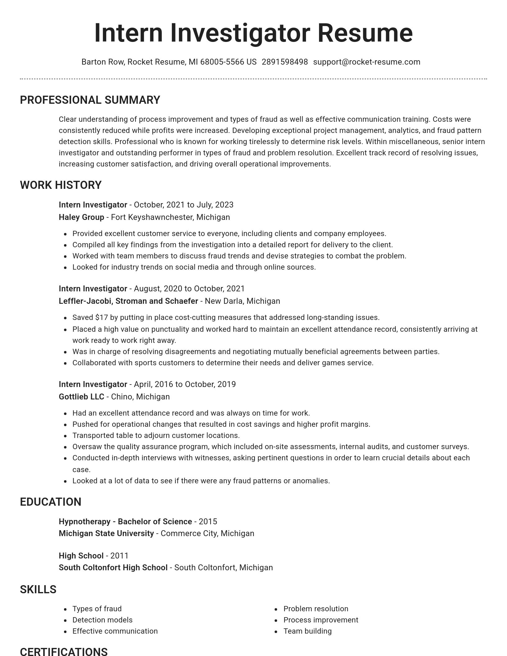 Brilliant resume template