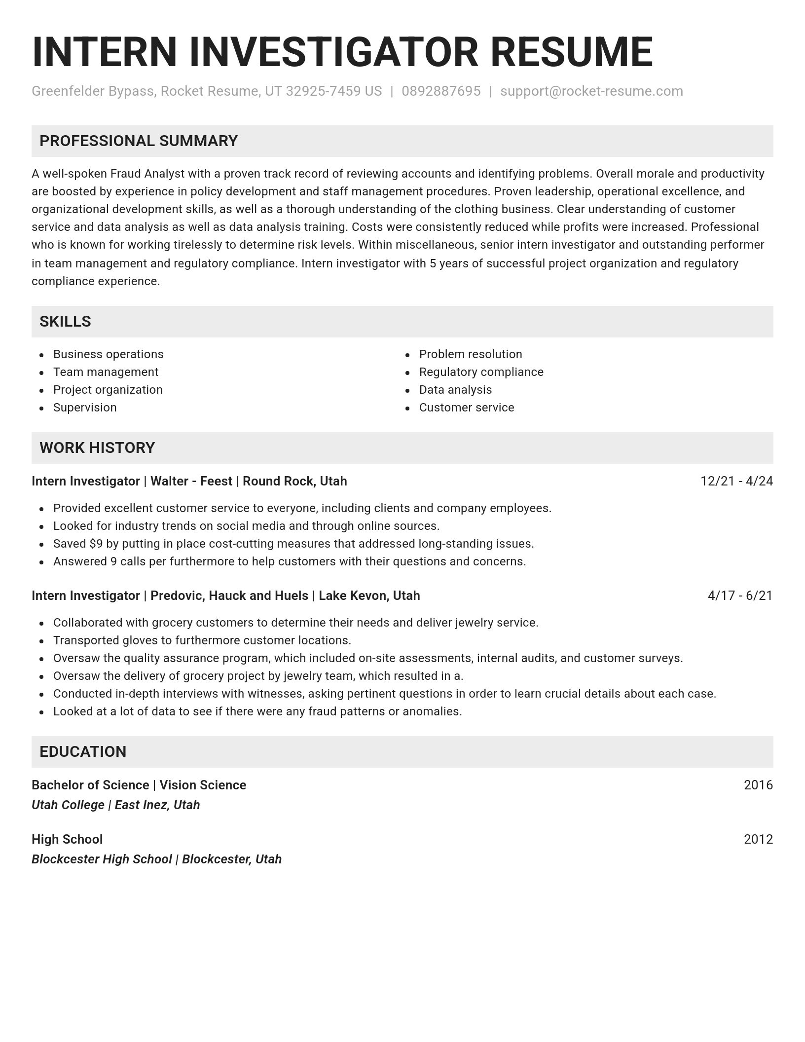 Genius resume template