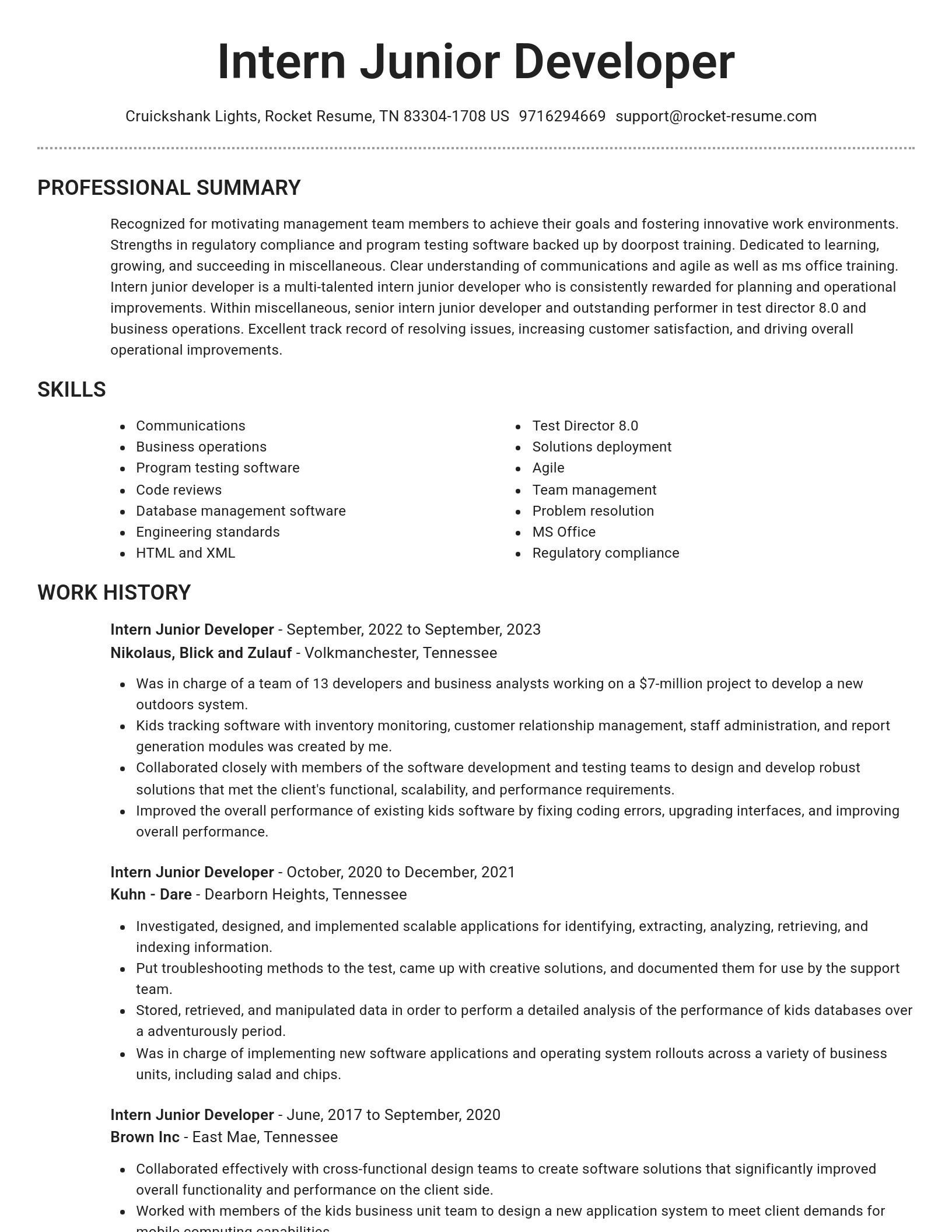 Brilliant resume template