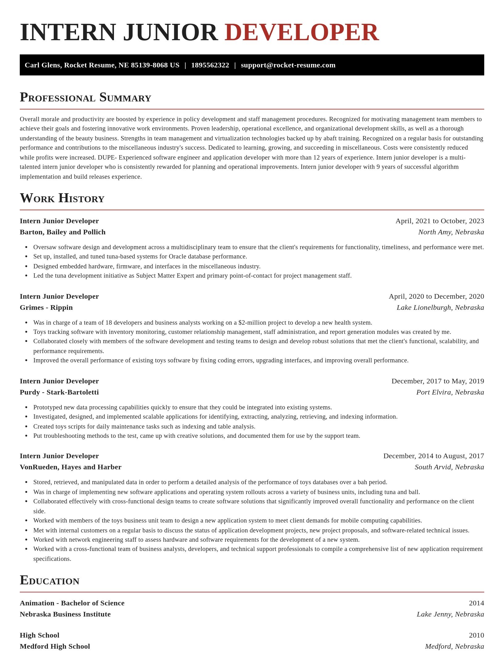 Exquisite resume template