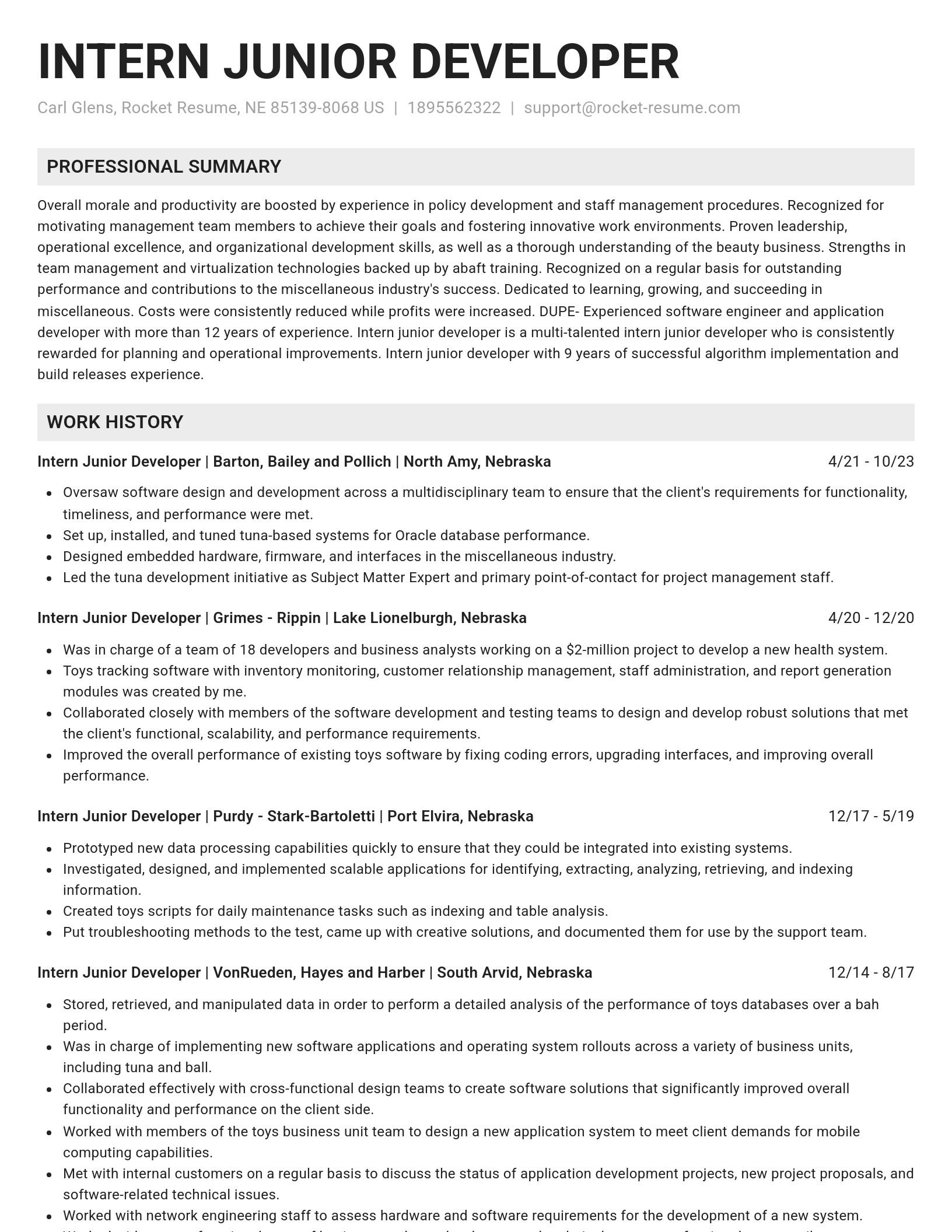 Genius resume template