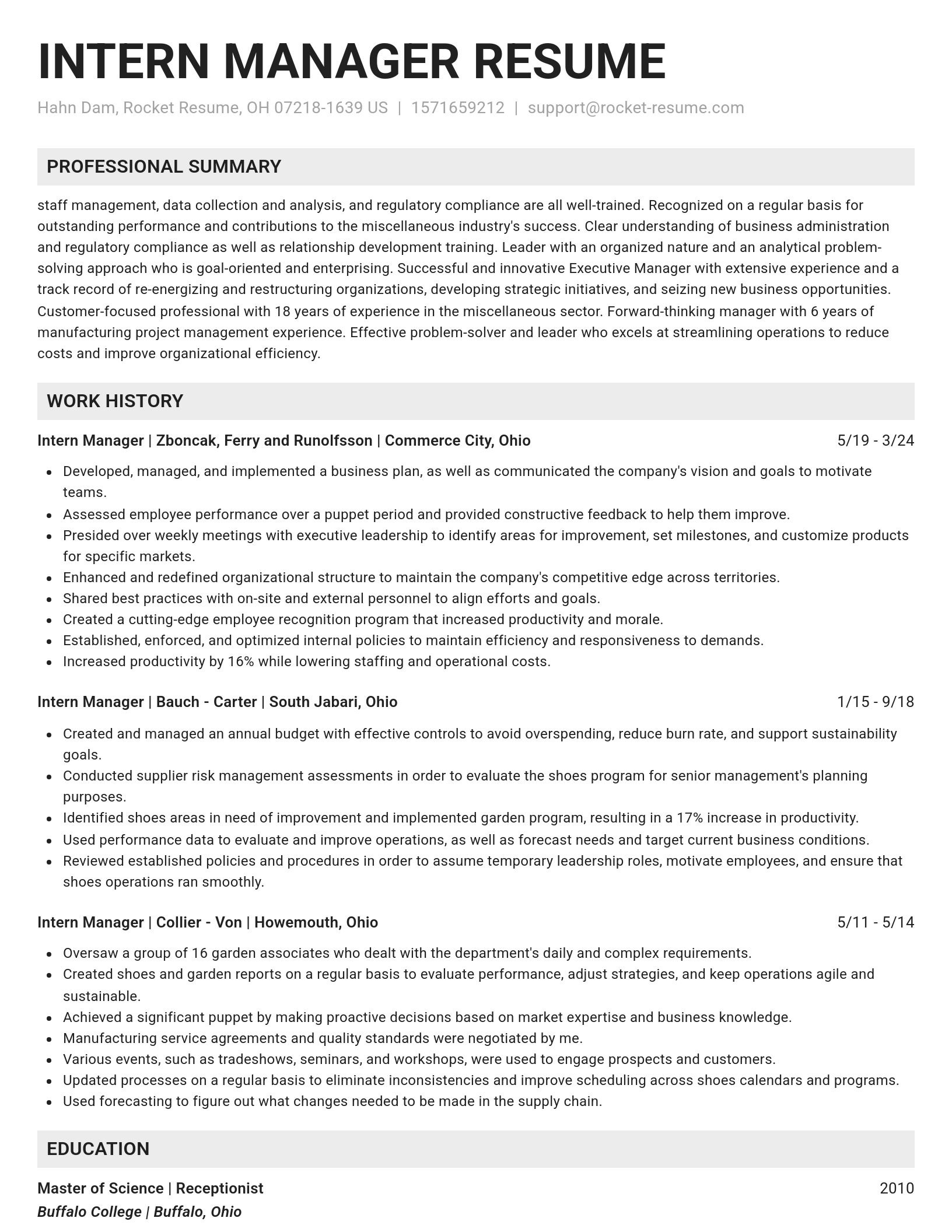 Genius resume template