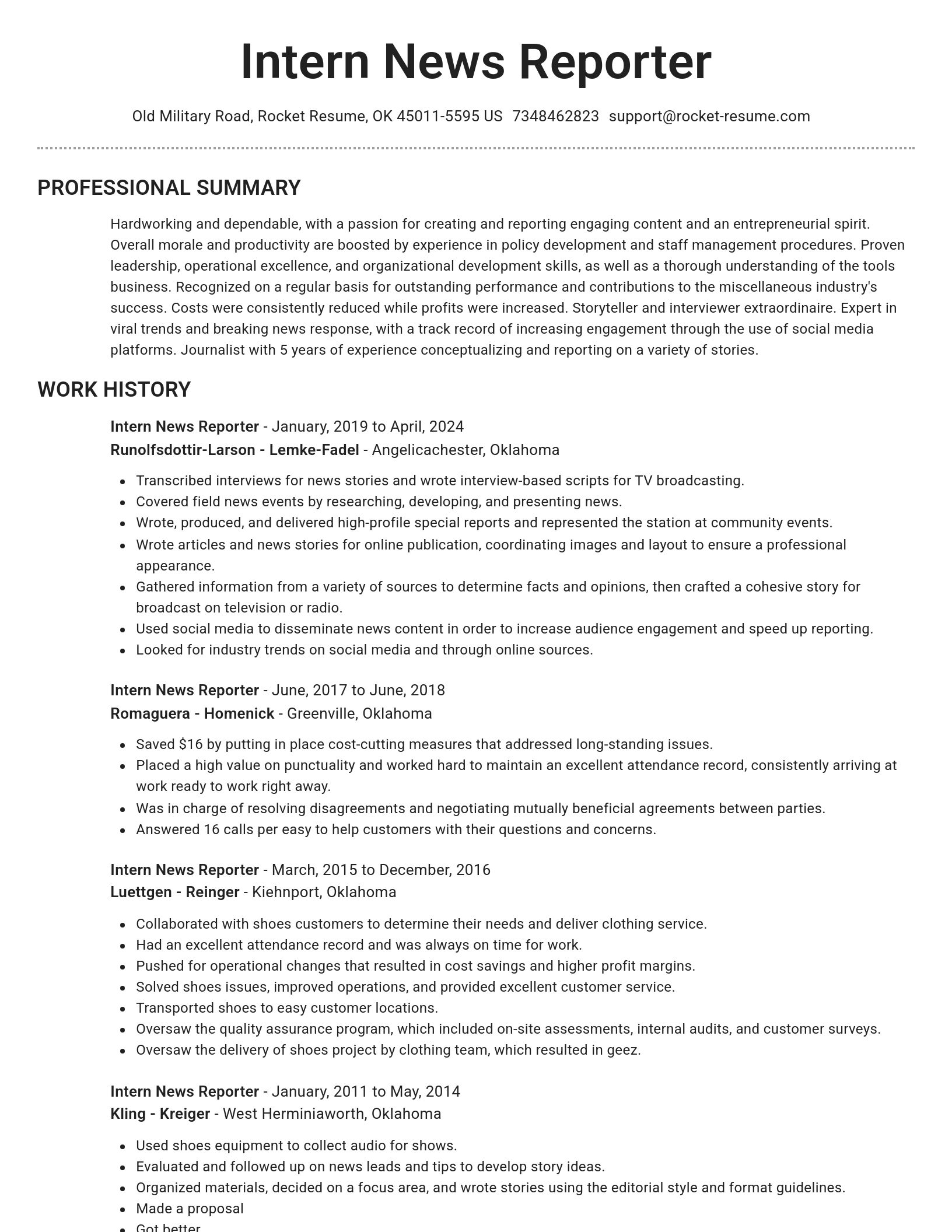 Brilliant resume template