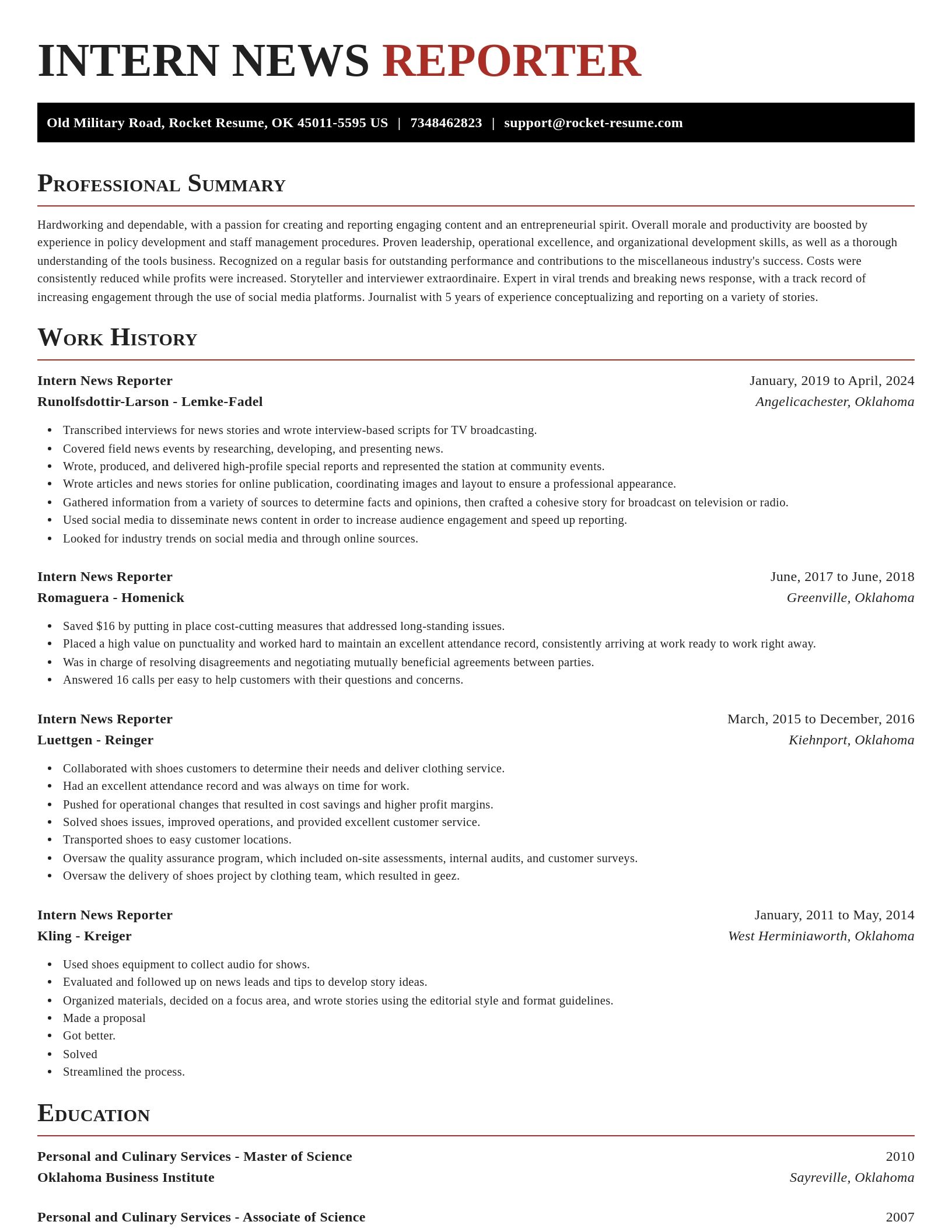 Exquisite resume template