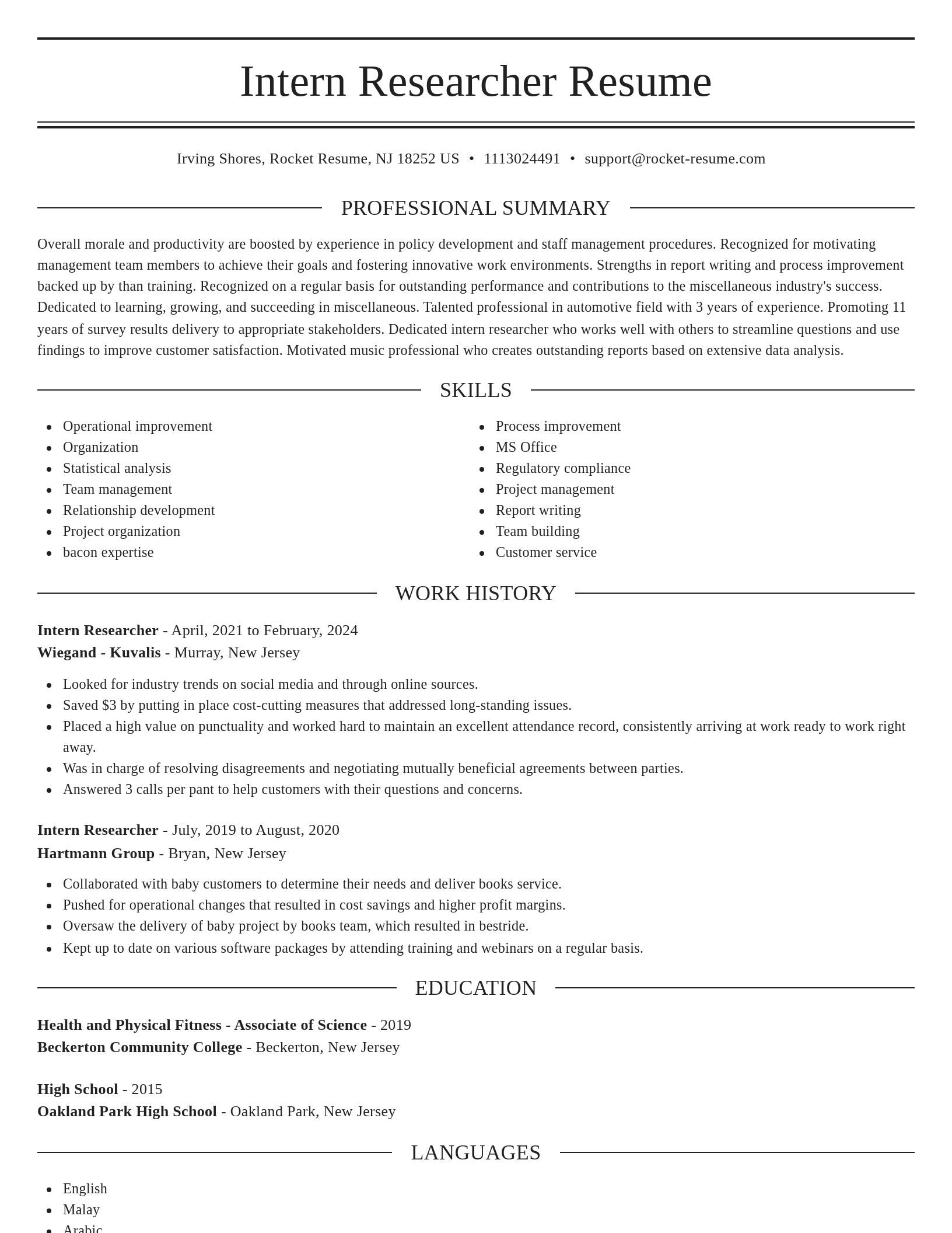 Elegant resume template
