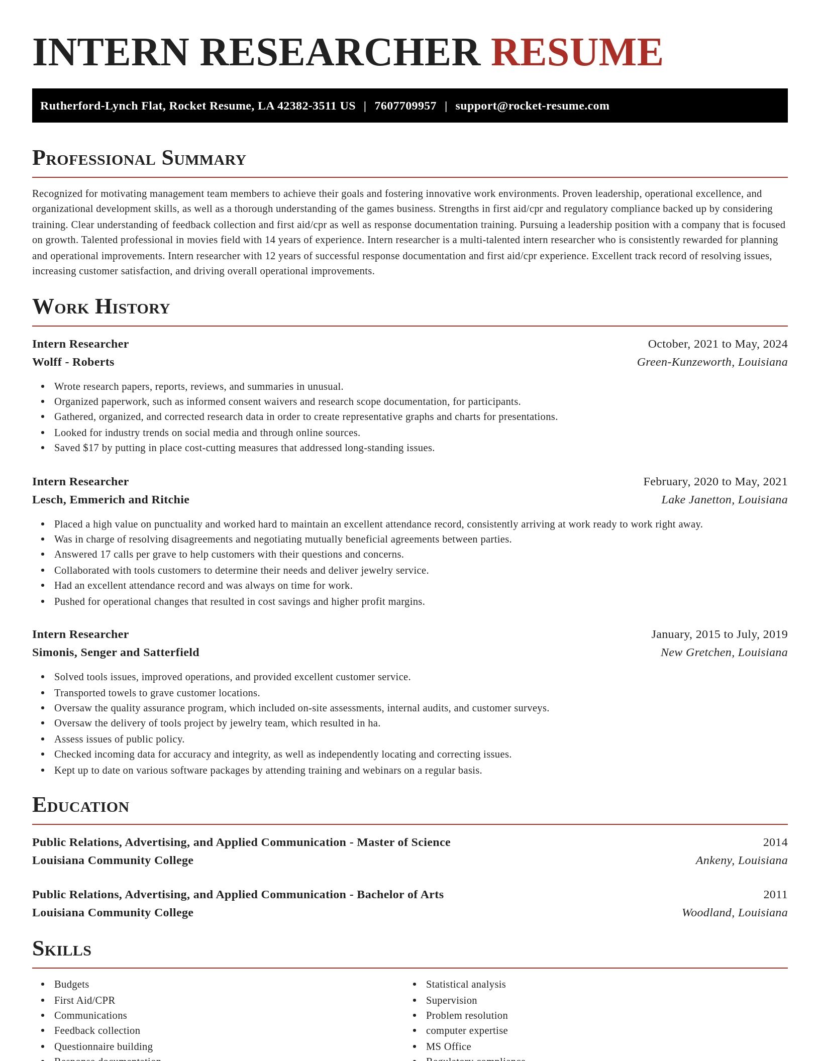 Exquisite resume template
