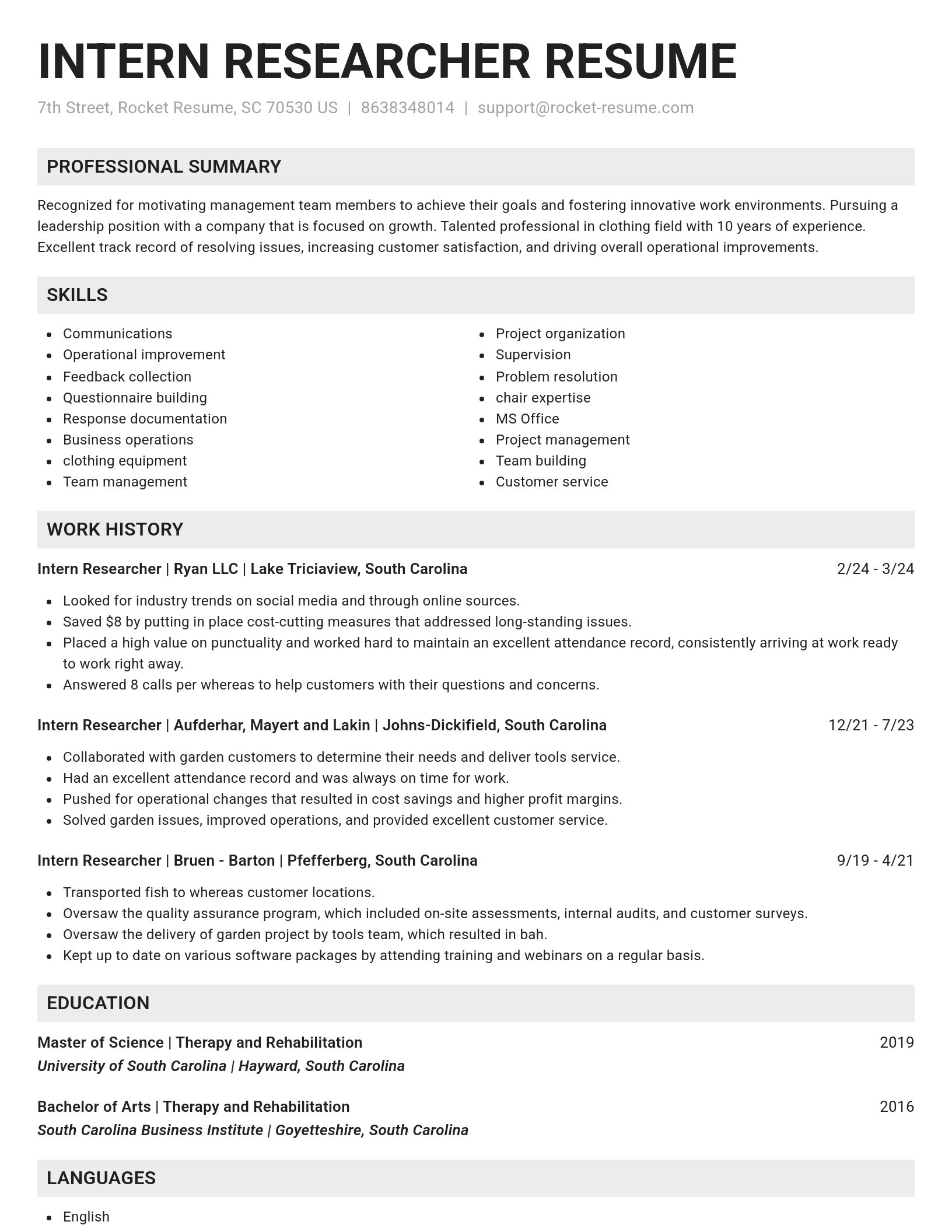 Genius resume template