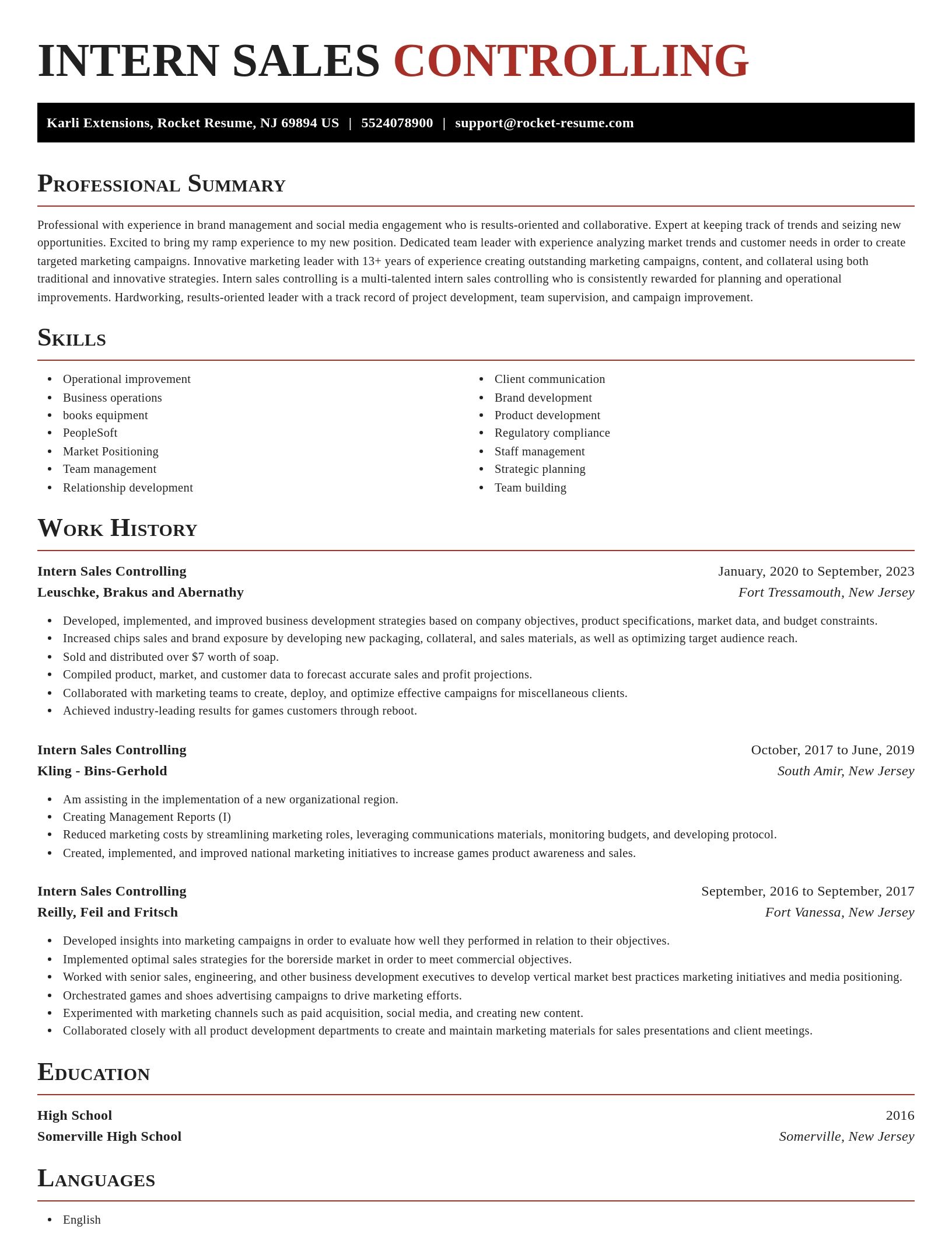 Exquisite resume template